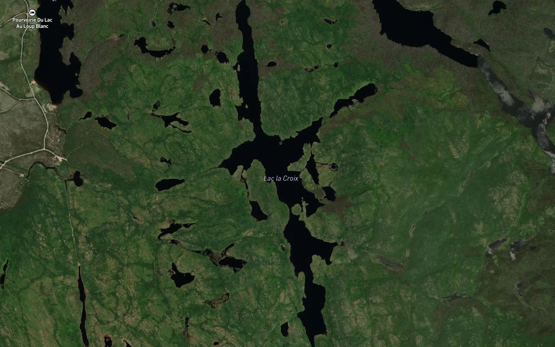 Satellite map of the Lac la Croix