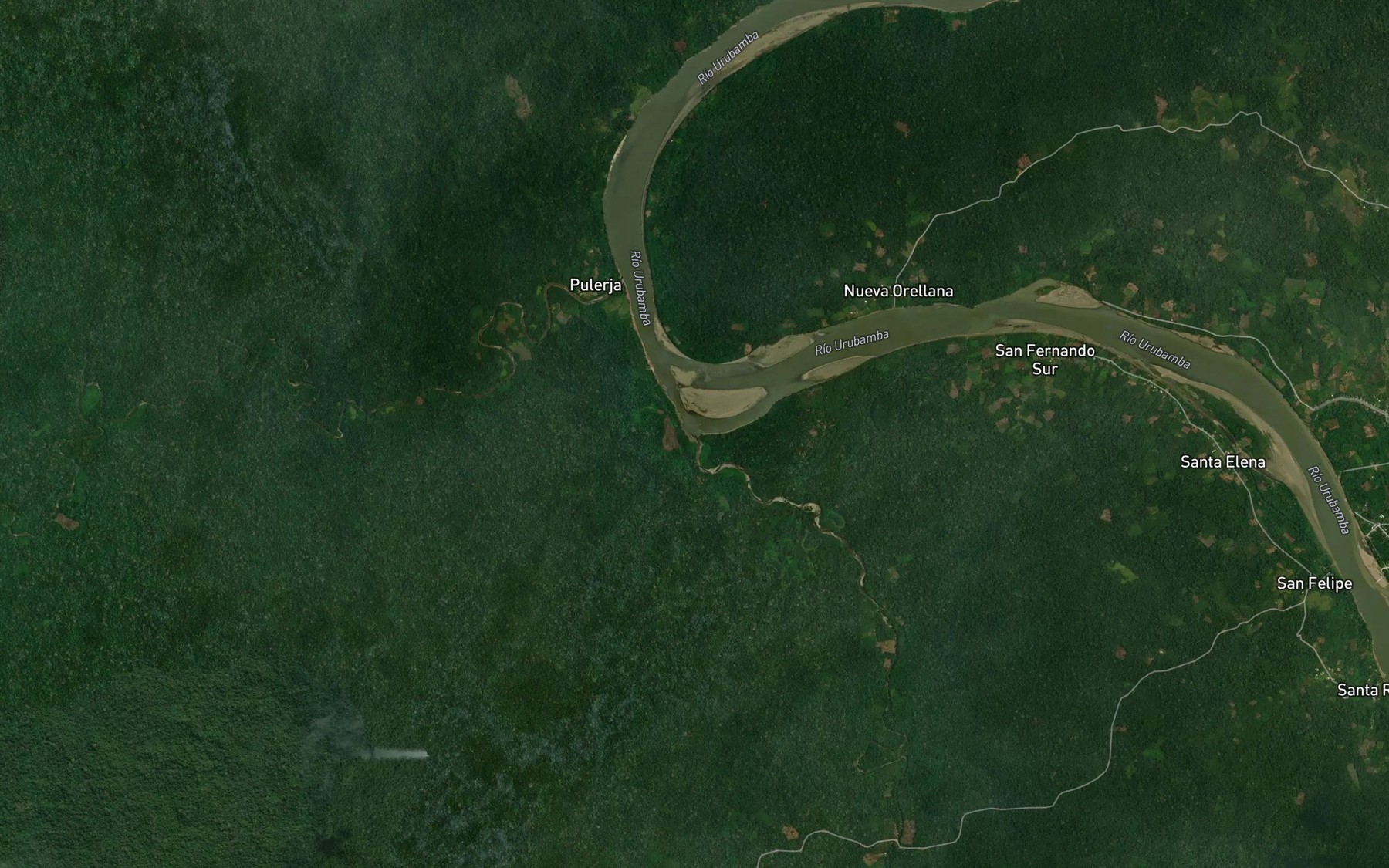 Satellite map of the Quebrada Puletal