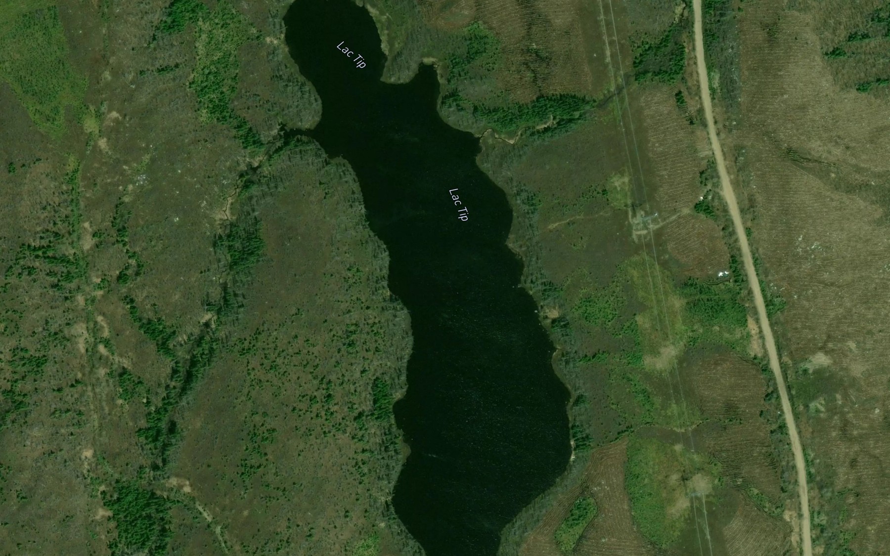 Satellite map of the Lac Tip