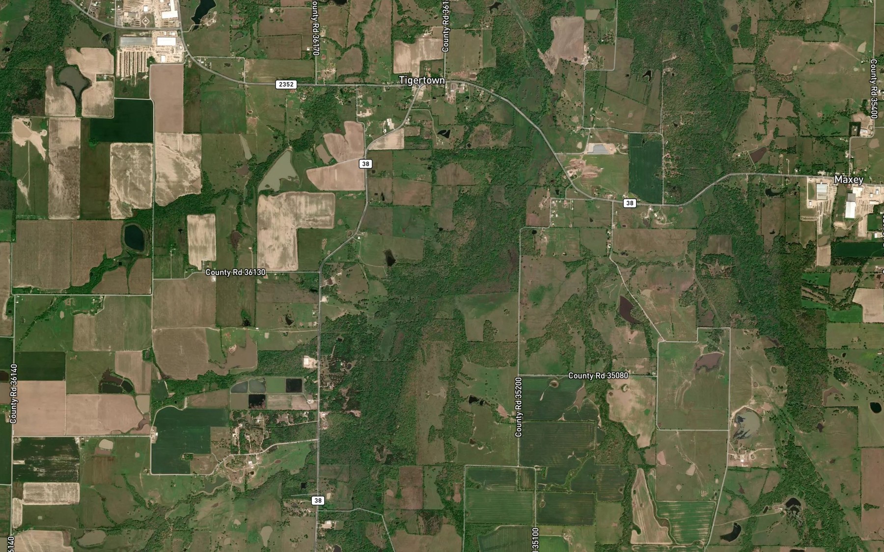 Satellite map of the Bergher Creek