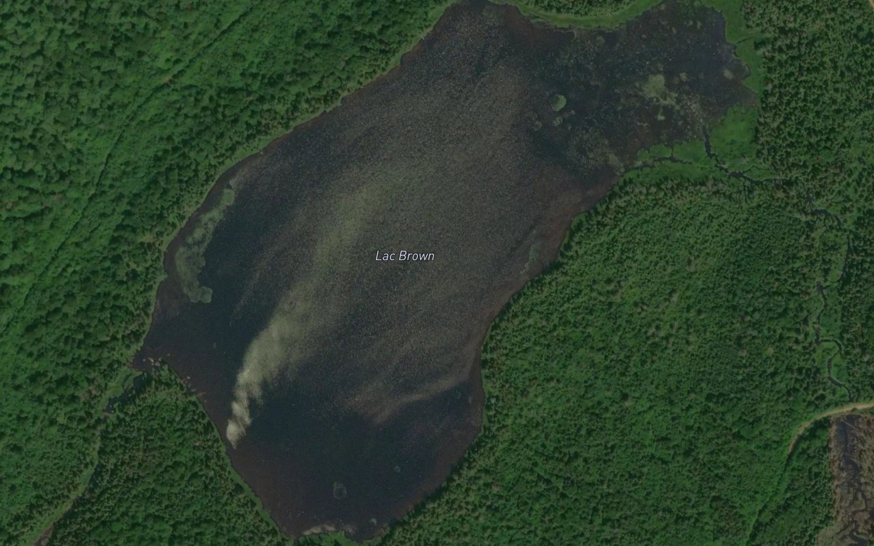 Satellite map of the Lac Brown