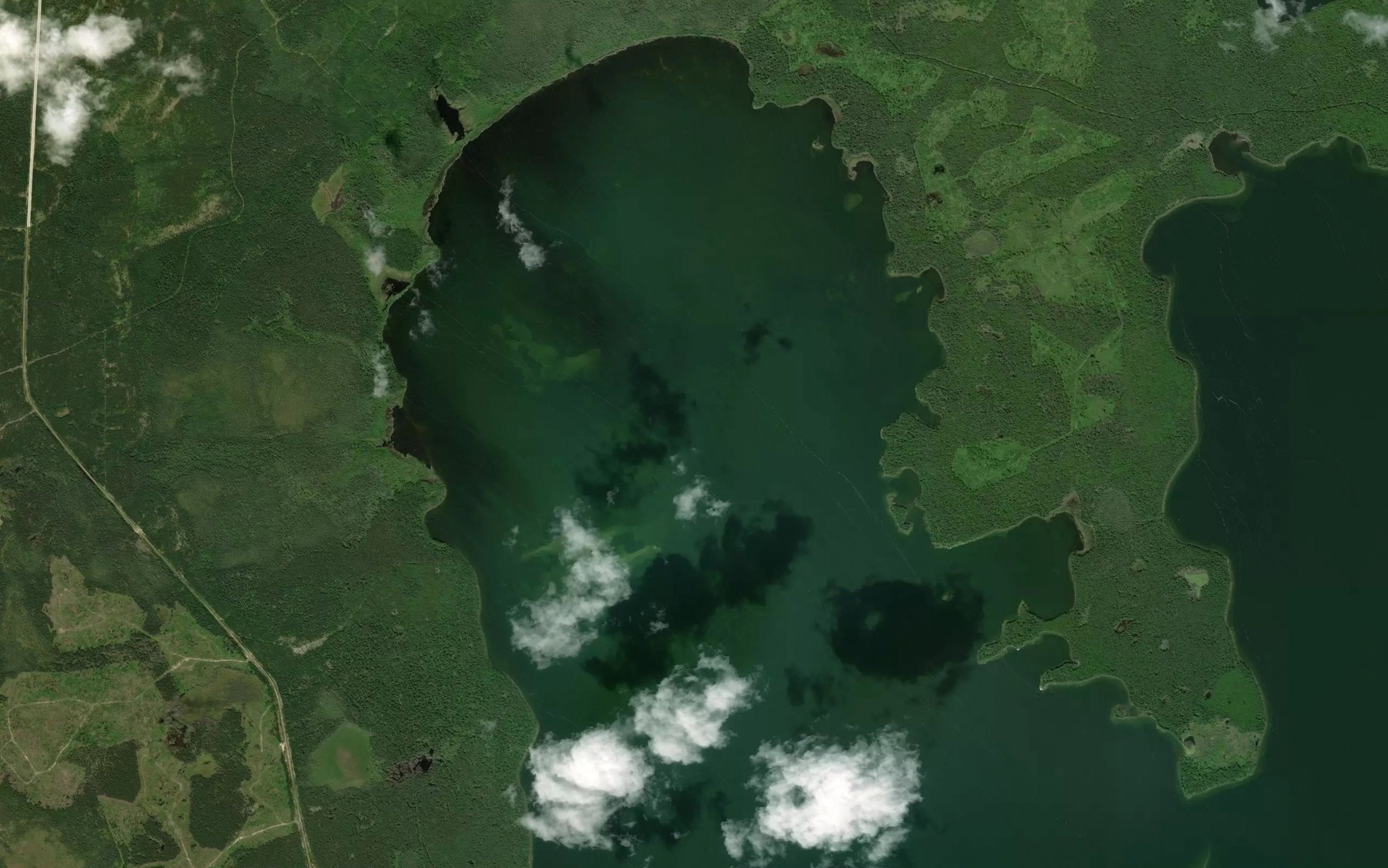 Satellite map of the Lairs Bay