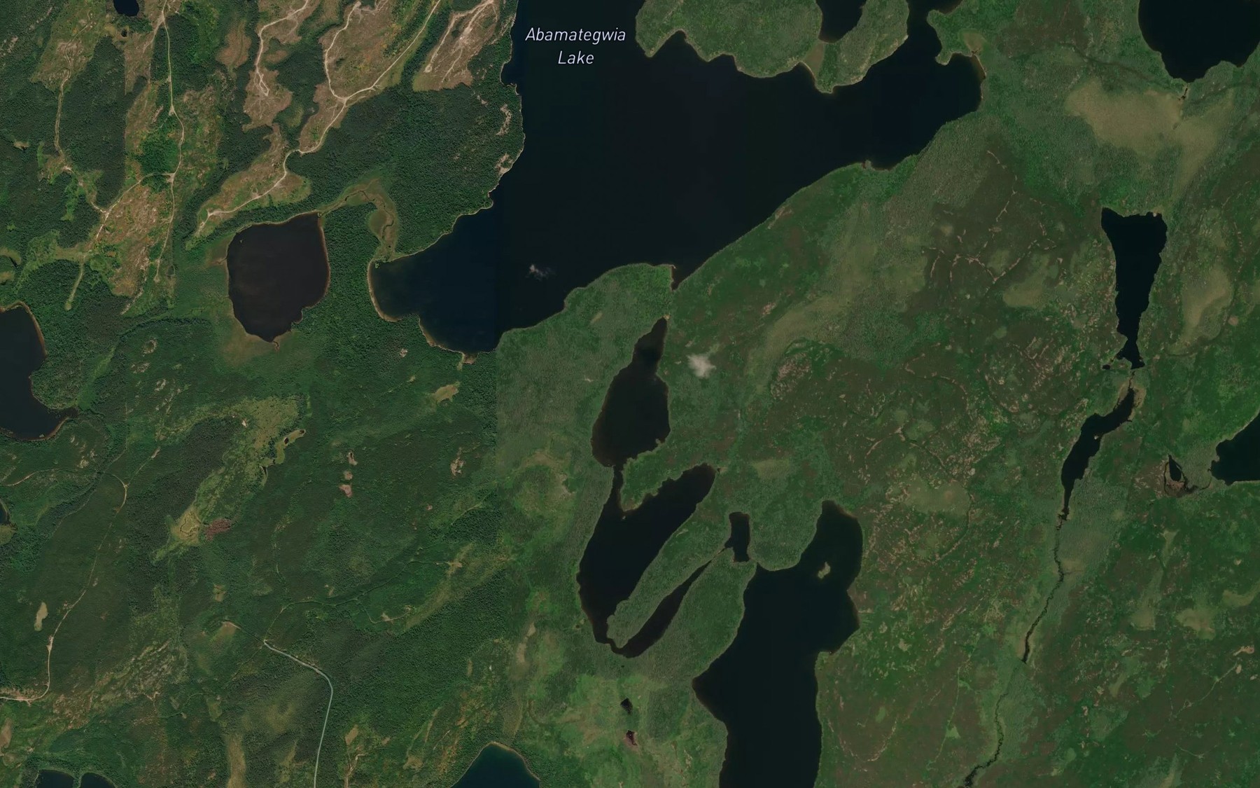 Satellite map of the Tremble Lake