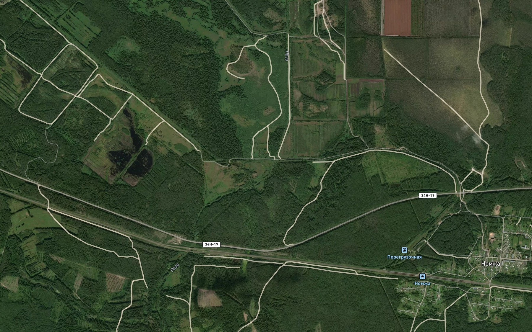 Satellite map of the Noz'ma