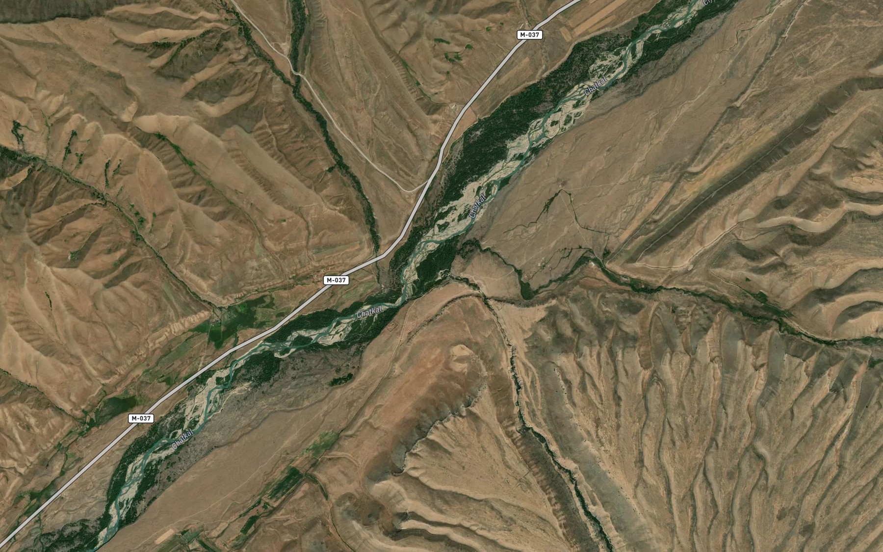 Satellite map of the Ak-Suu