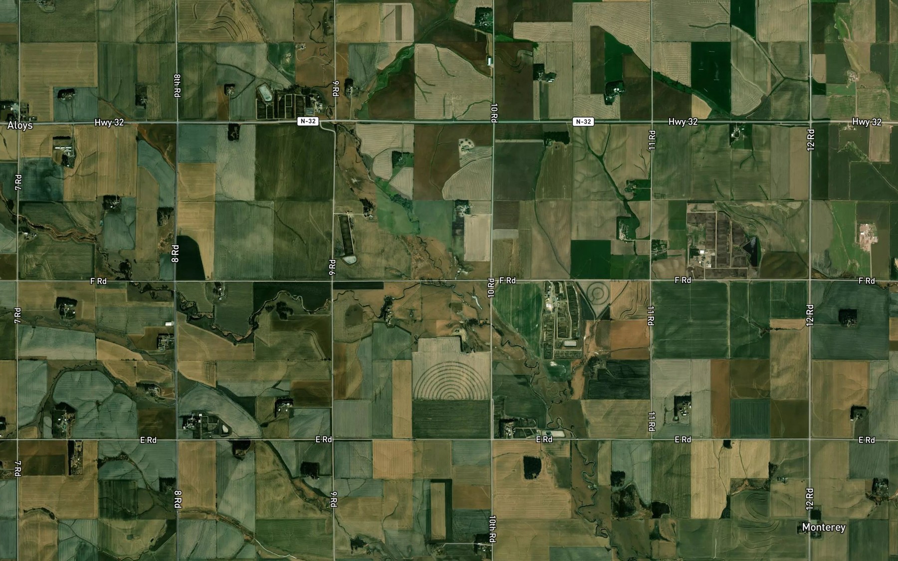Satellite map of the North Branch Pebble Creek