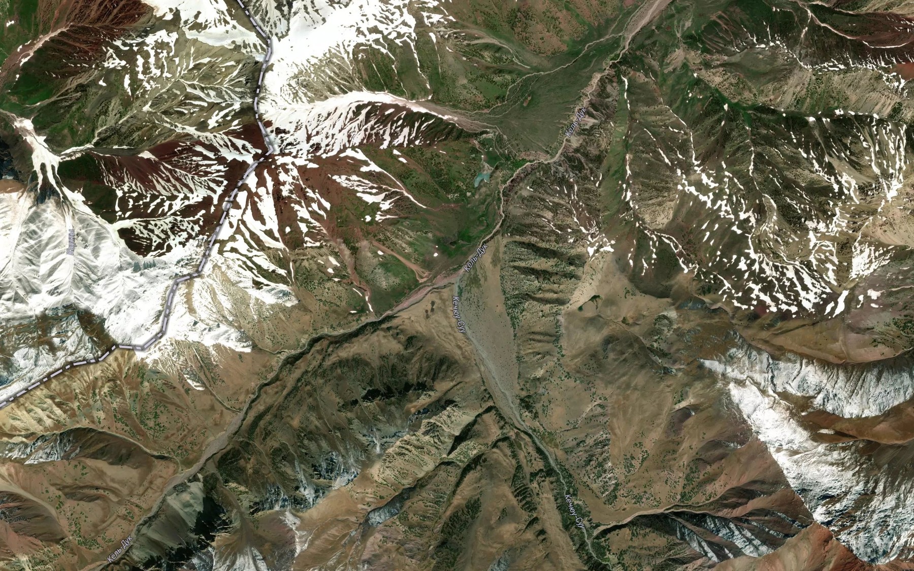 Satellite map of the Kechyuu-Suu