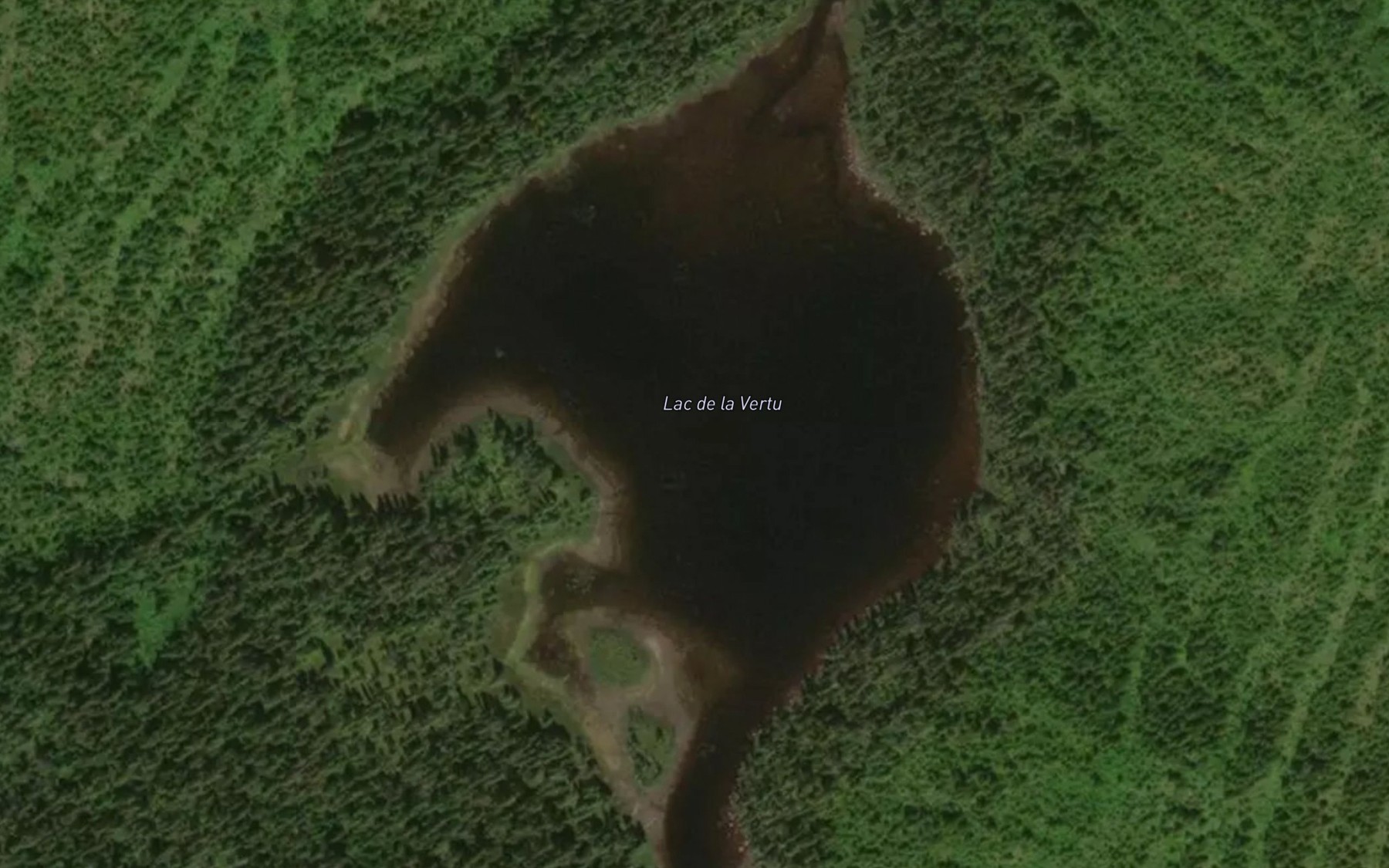 Satellite map of the Lac de la Vertu