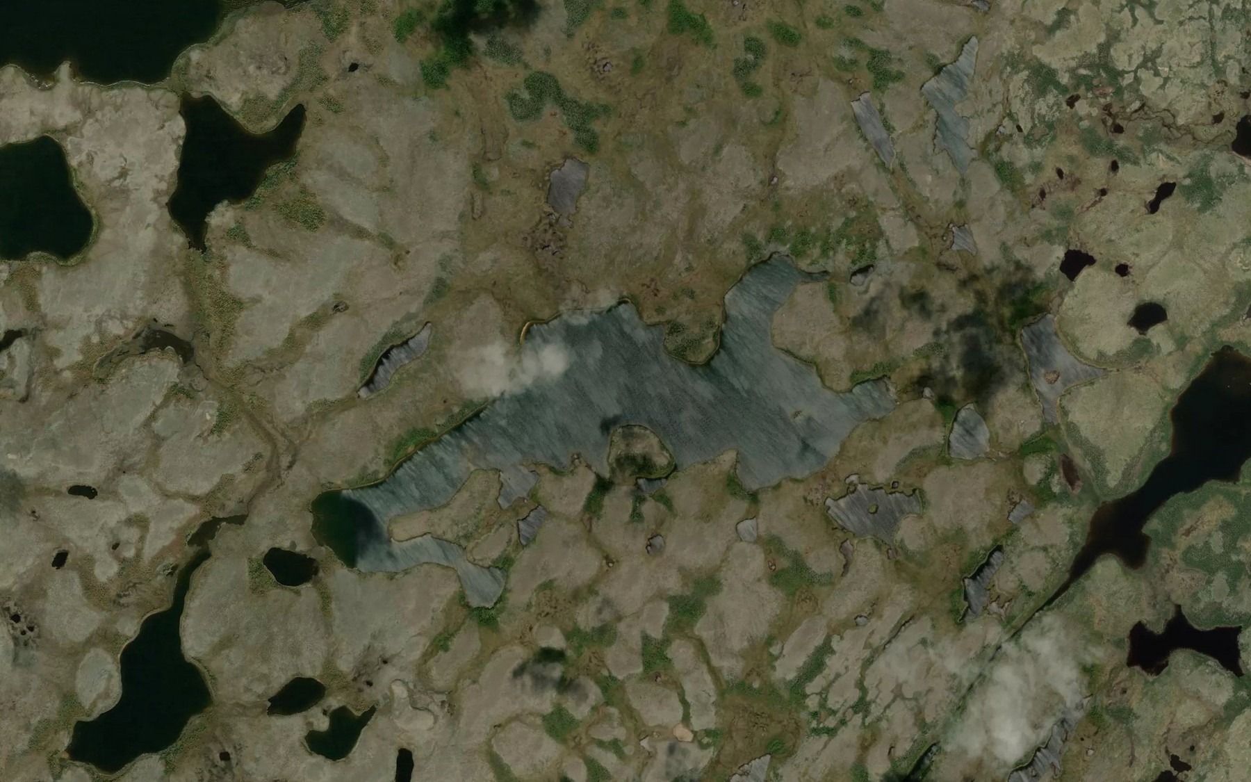 Satellite map of the Lepine Lake
