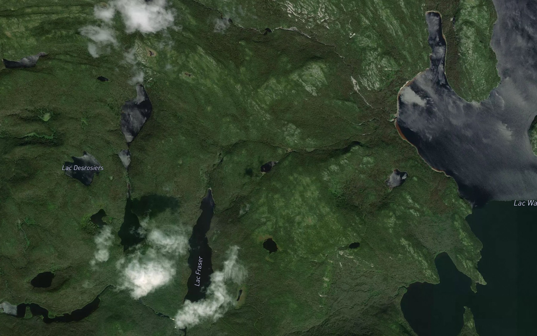 Satellite map of the Lac Labedant