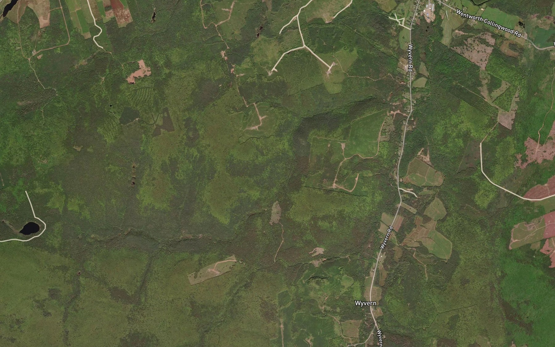 Satellite map of the North Sherman Brook