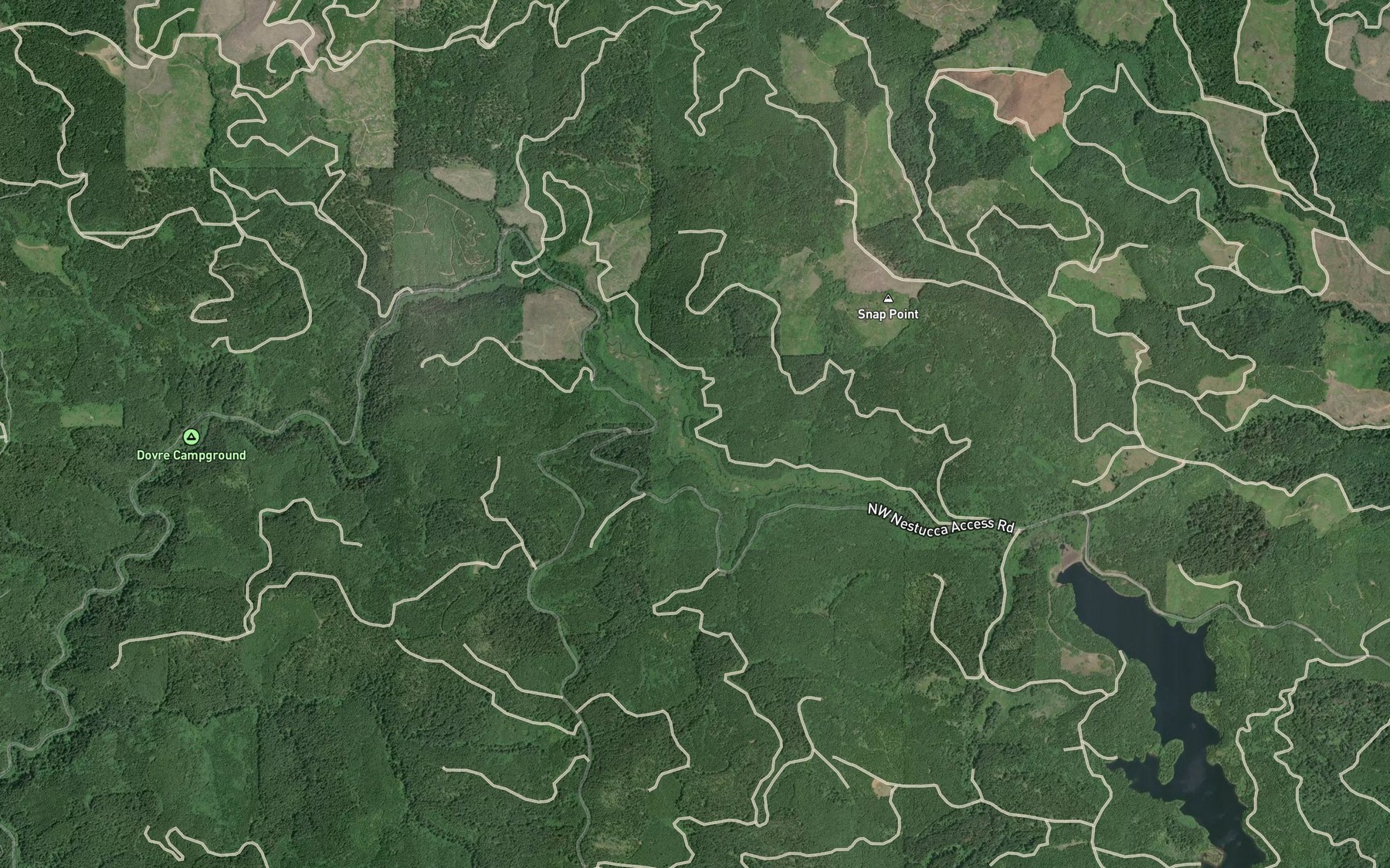 Satellite map of the Meadow Lake