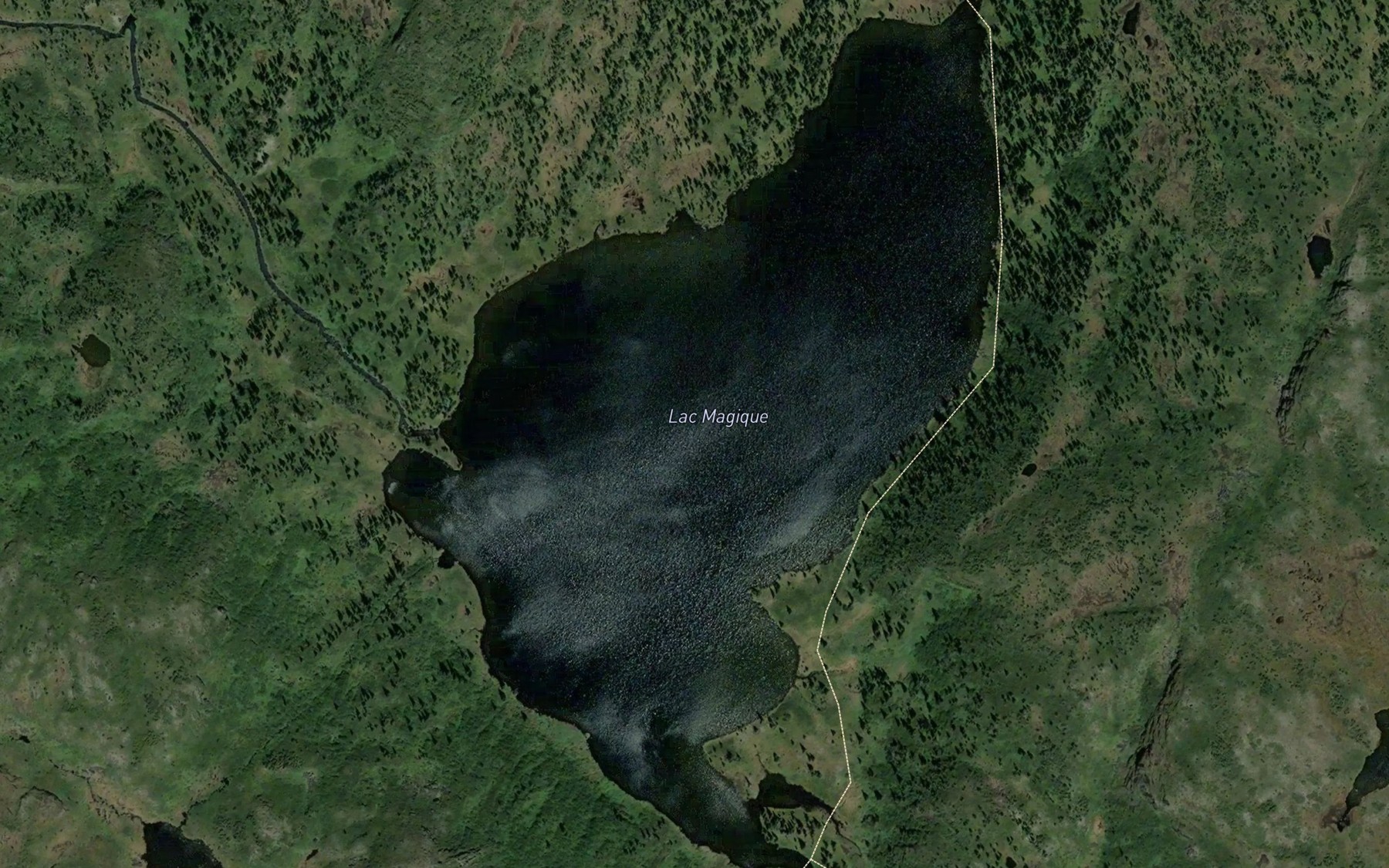 Satellite map of the Lac Magique