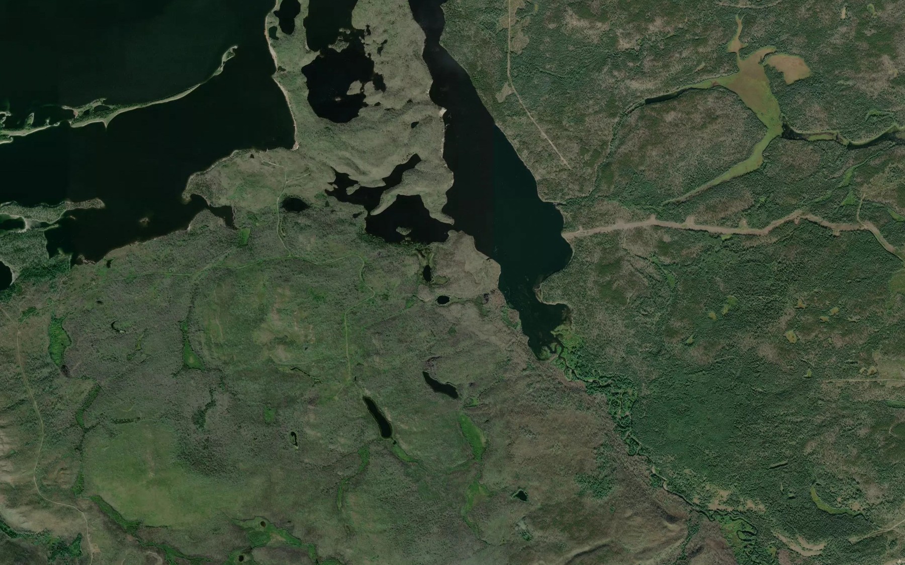 Satellite map of the Chedakuz Creek