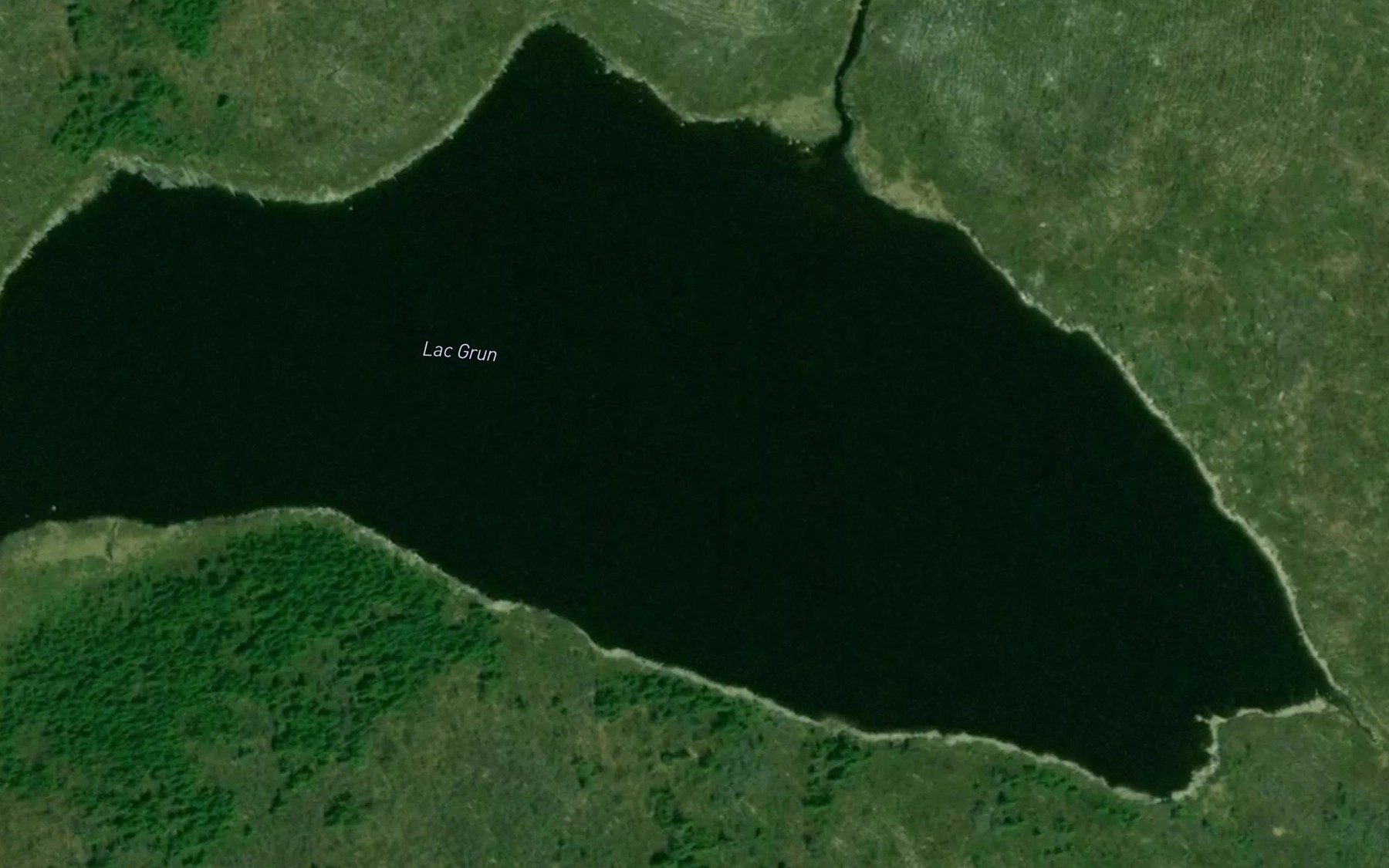 Satellite map of the Lac Grun