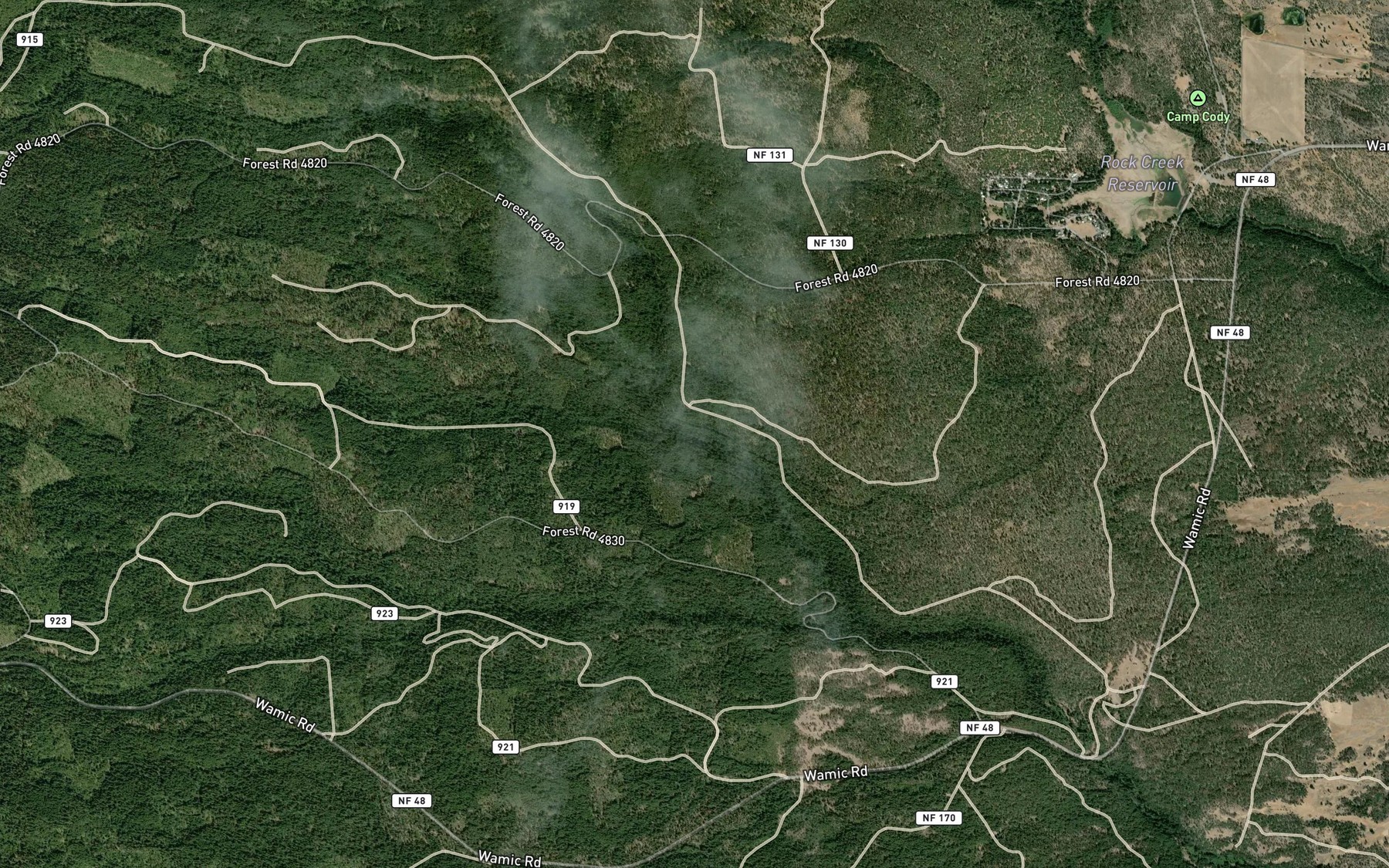 Satellite map of the Souva Creek
