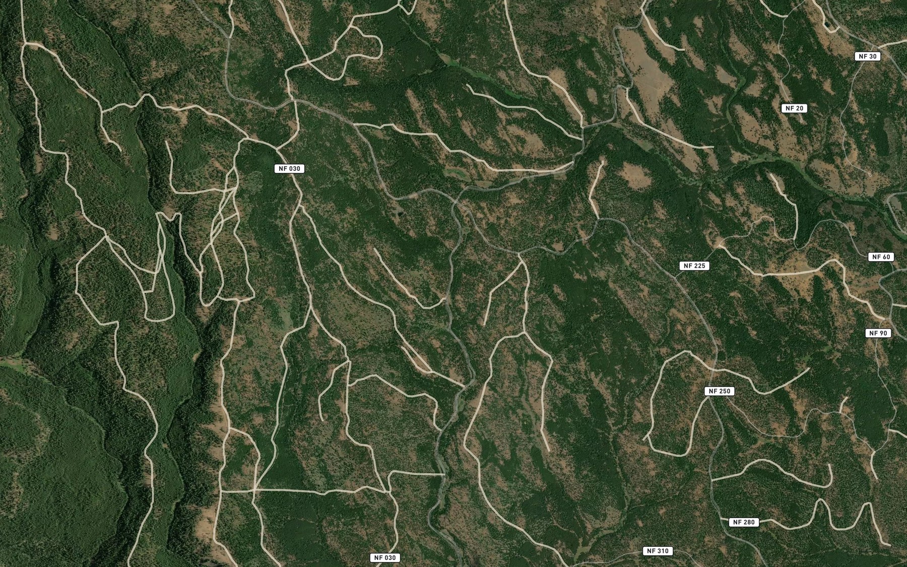 Satellite map of the Gopher Spring