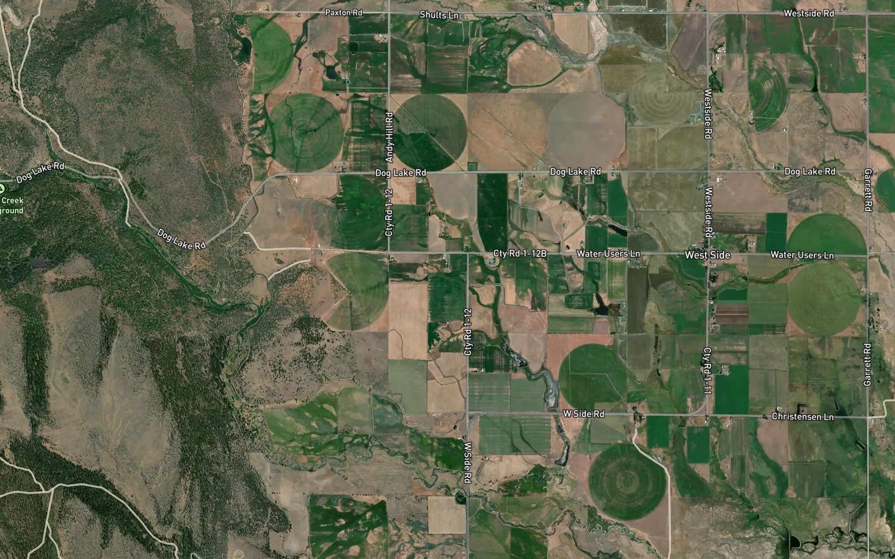 Satellite map of the East Canal