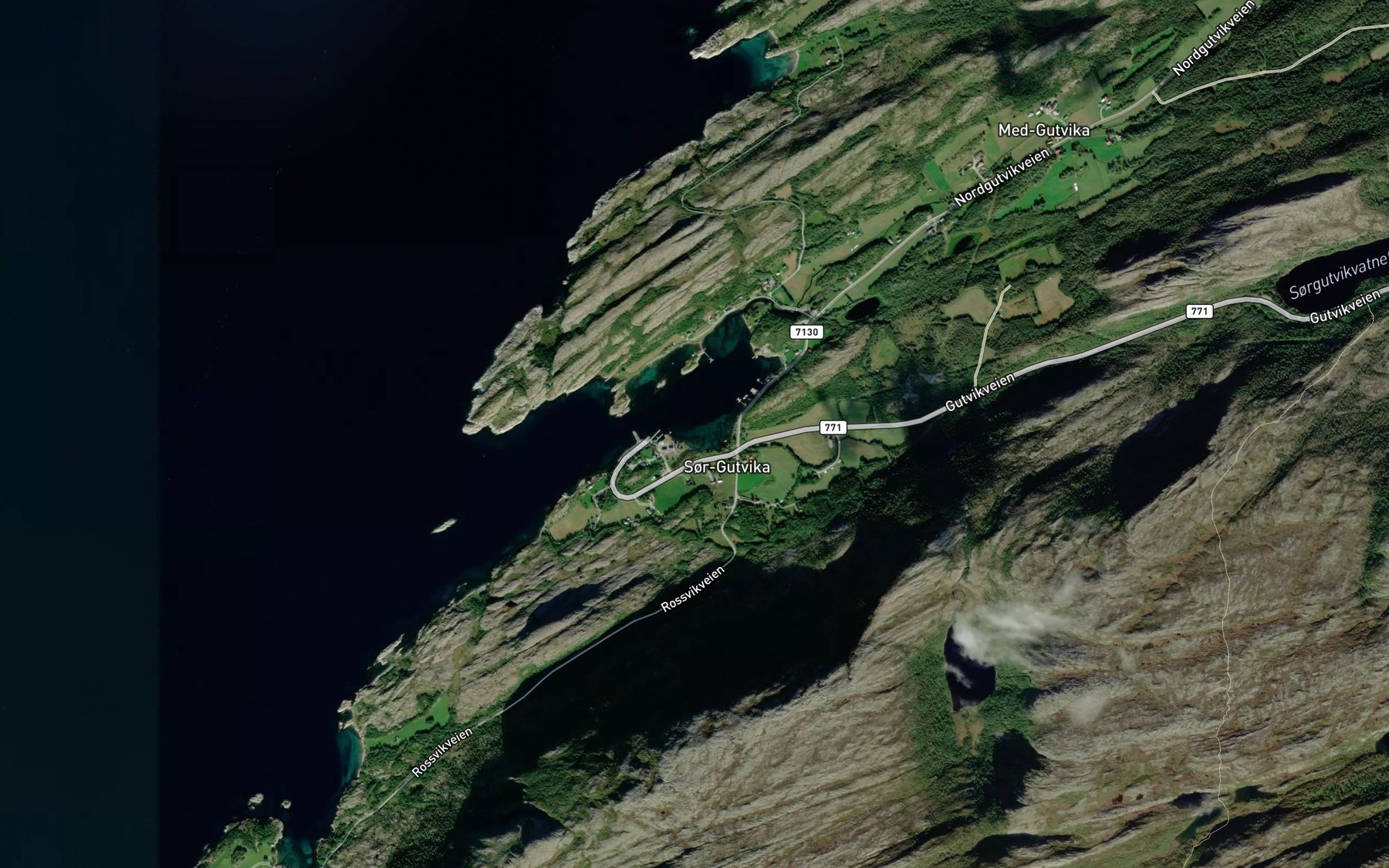 Satellite map of the Gutvikvagen