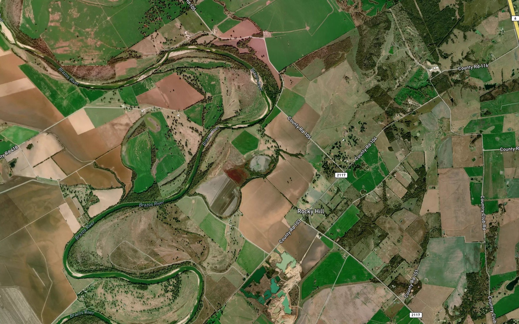Satellite map of the Buie Lake