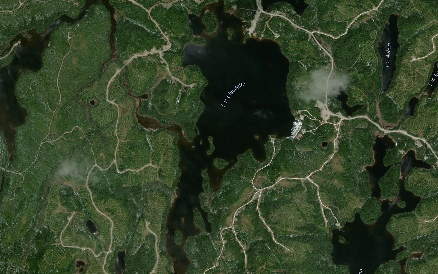 Satellite map of the Lac Claudette