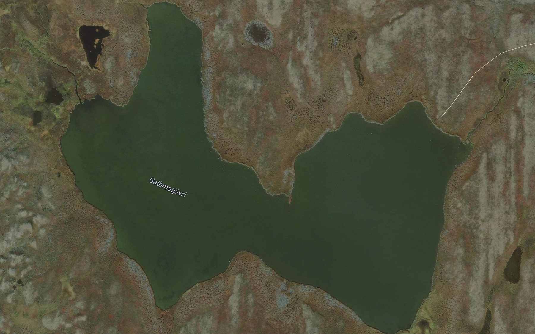 Satellite map of the Galbmatjavri