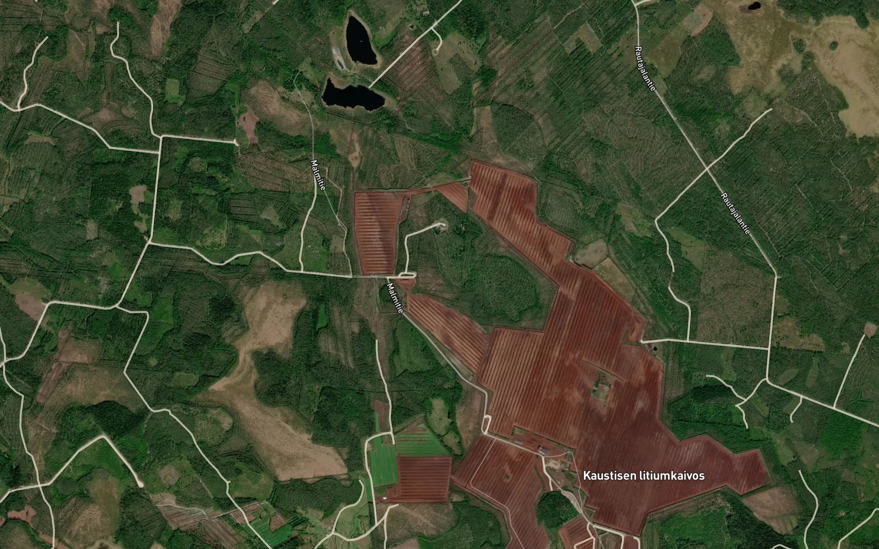 Satellite map of the Ruohojarvet