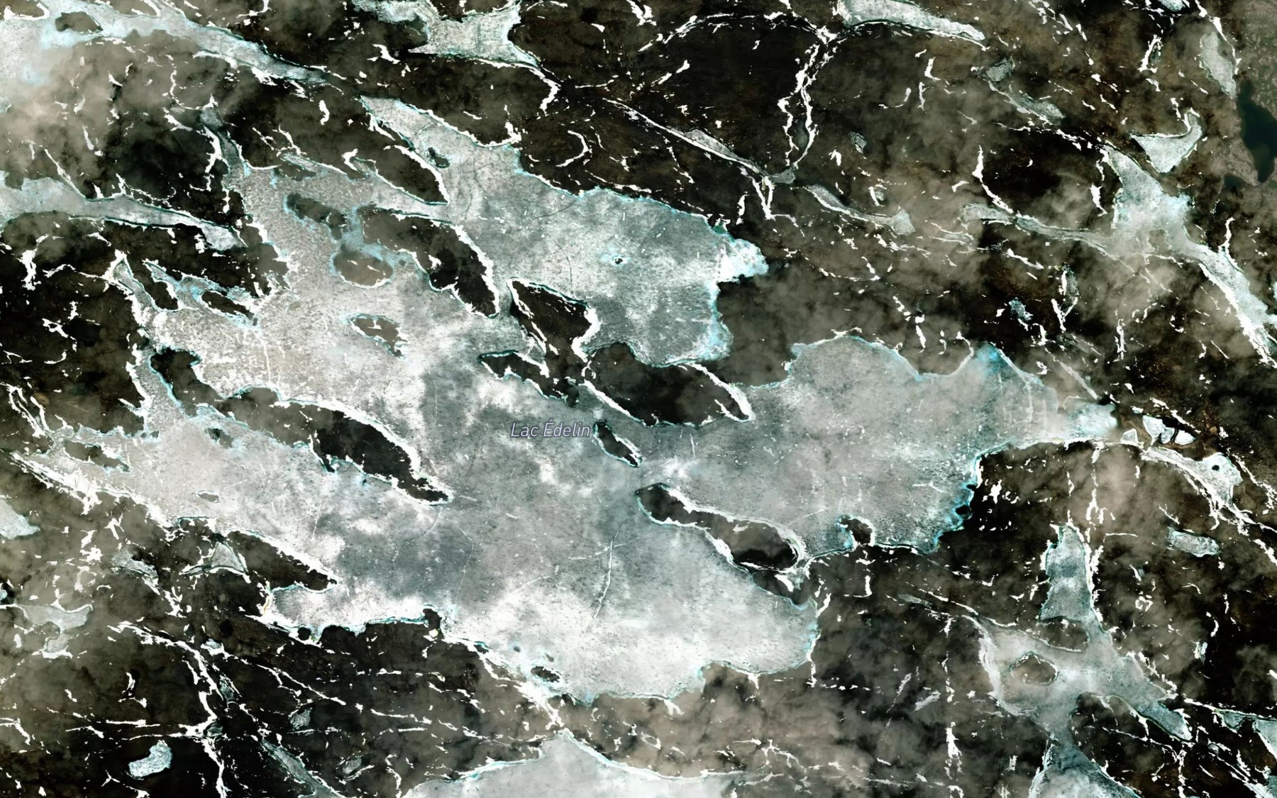 Satellite map of the Lac Edelin