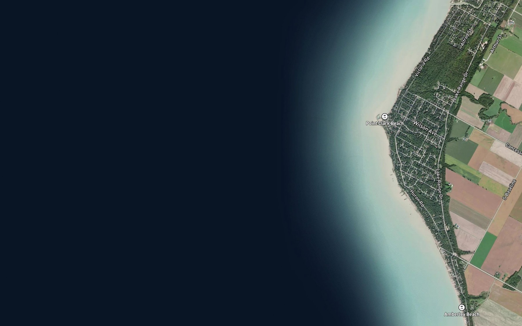 Satellite map of the Clark Reef