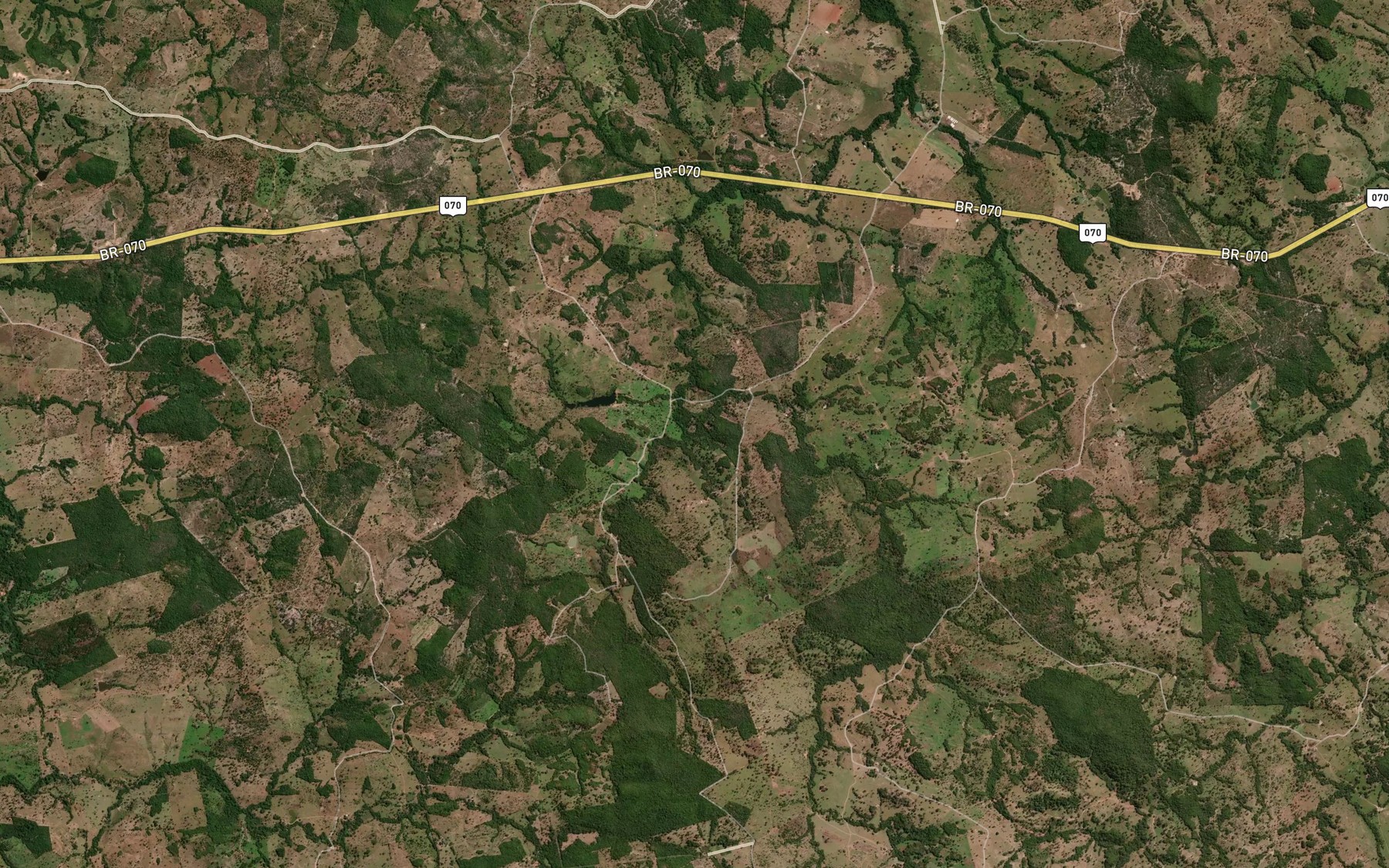 Satellite map of the Corrego Pateiro