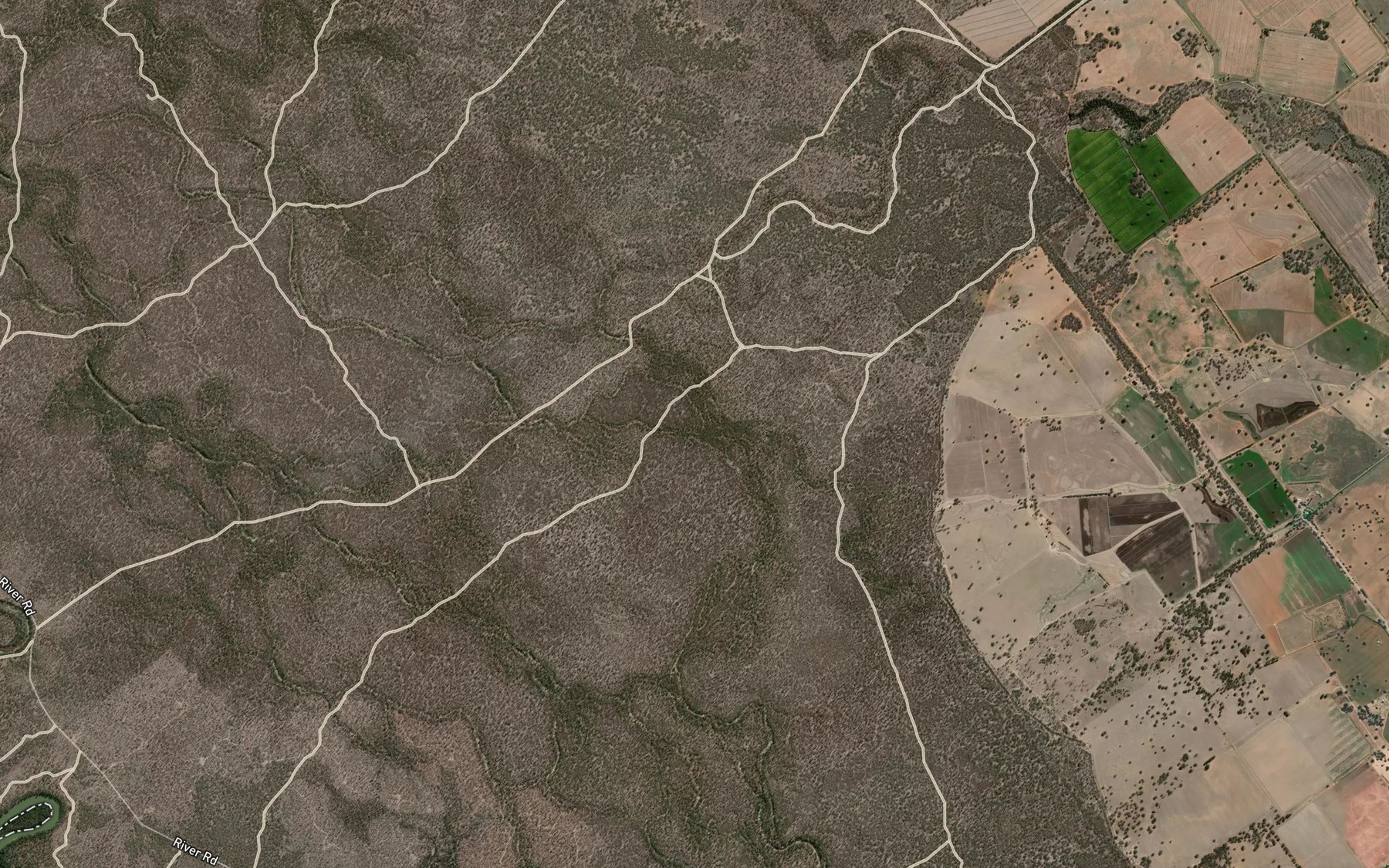 Satellite map of the Belbins Creek