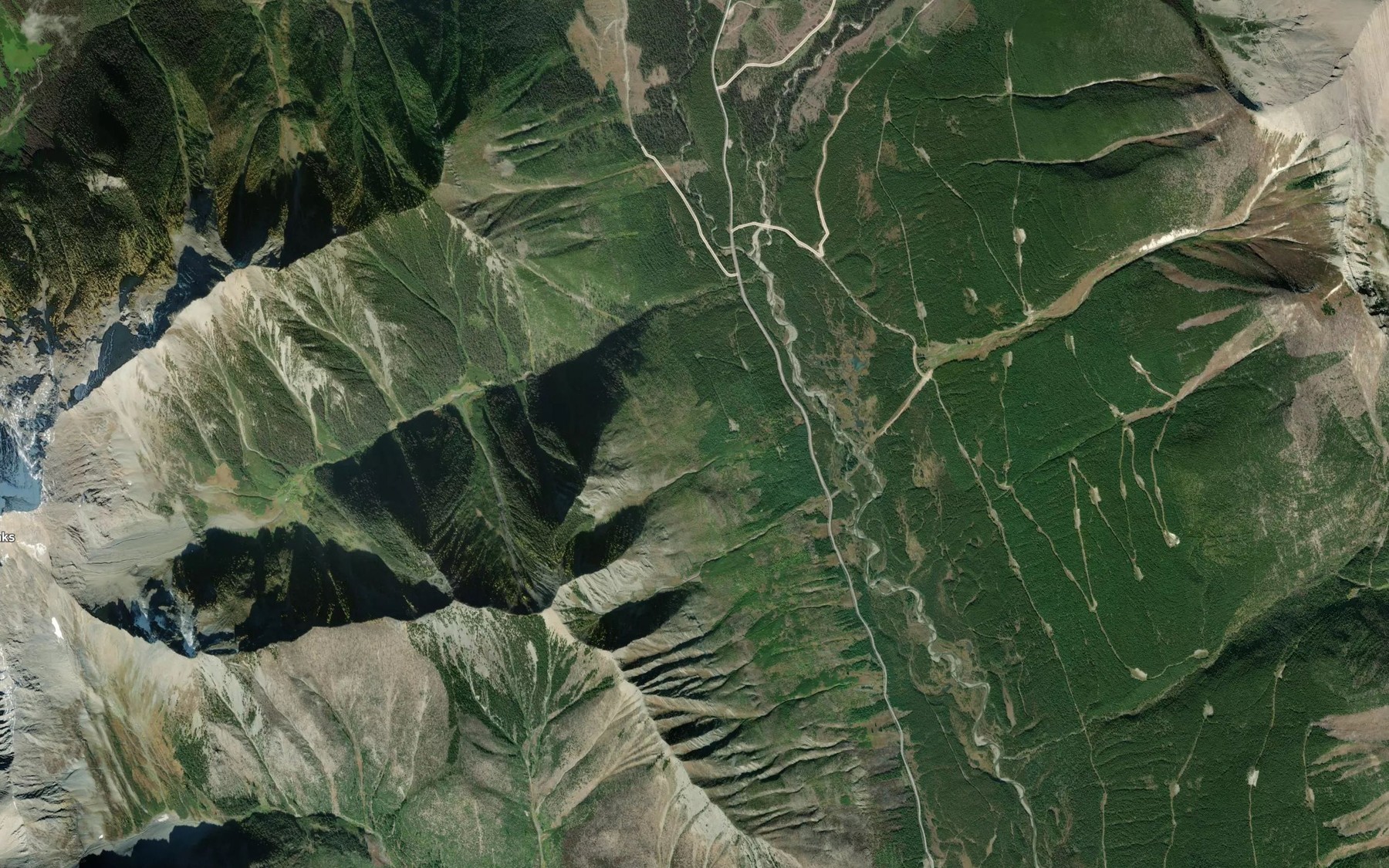 Satellite map of the Schofield Creek