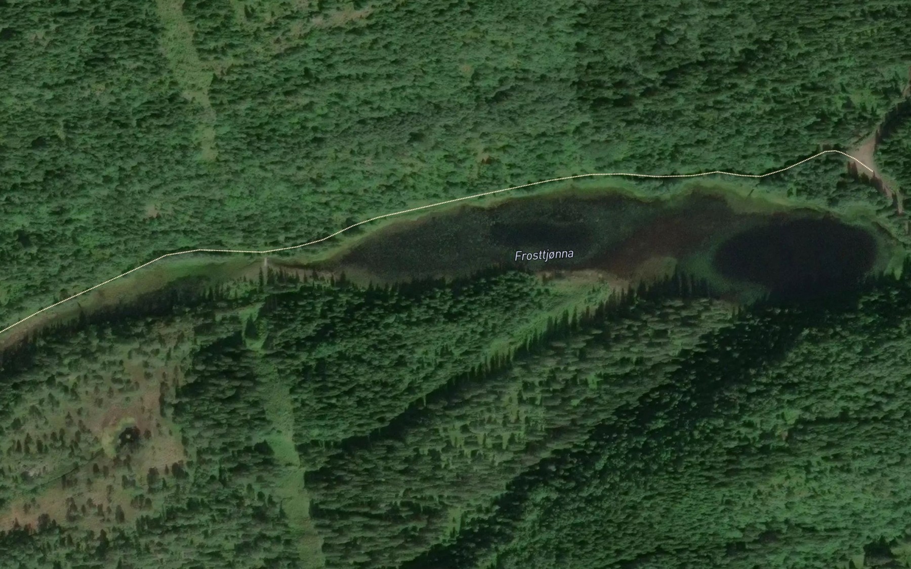 Satellite map of the Frosttjorna