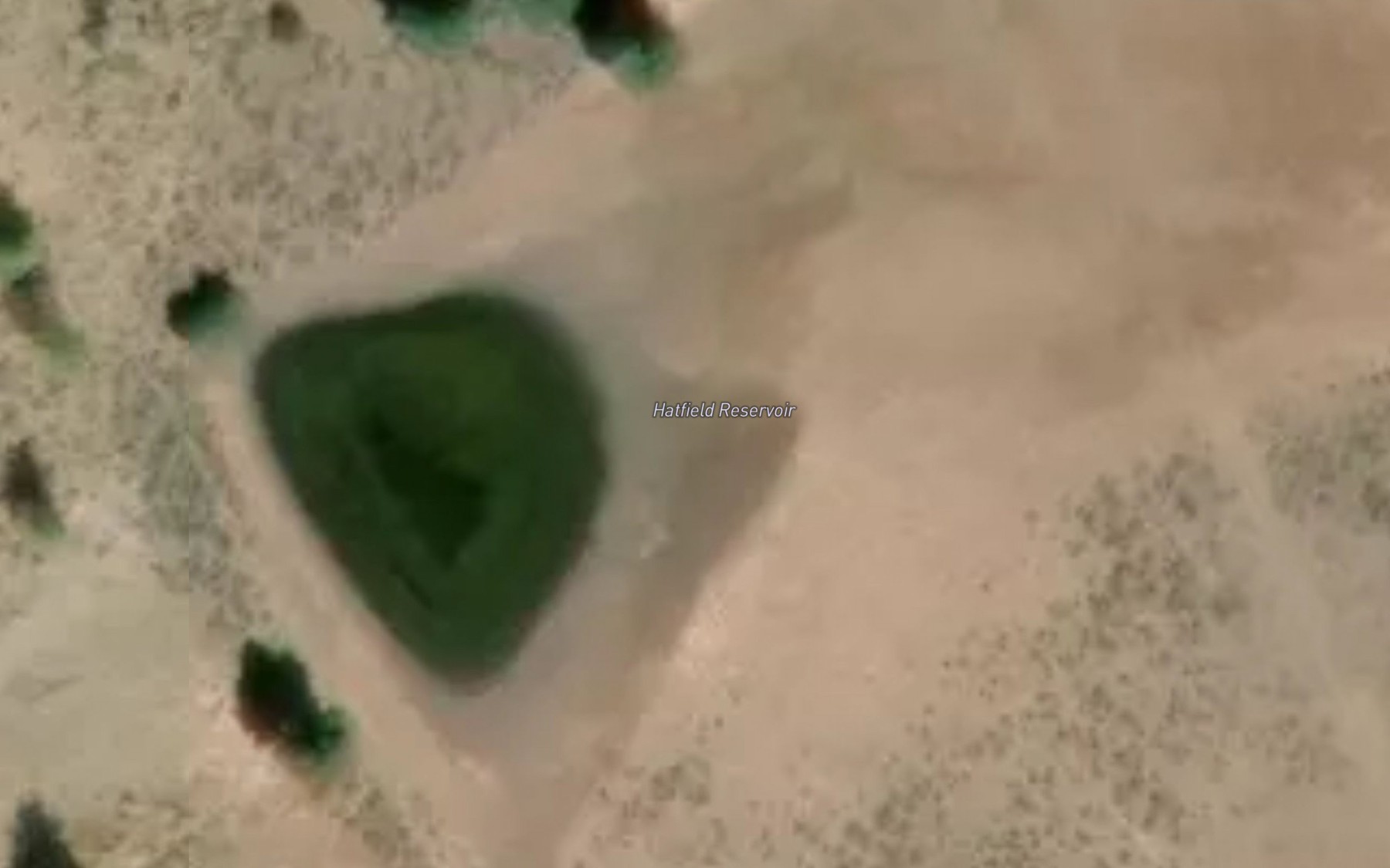 Satellite map of the Hatfield Reservoir