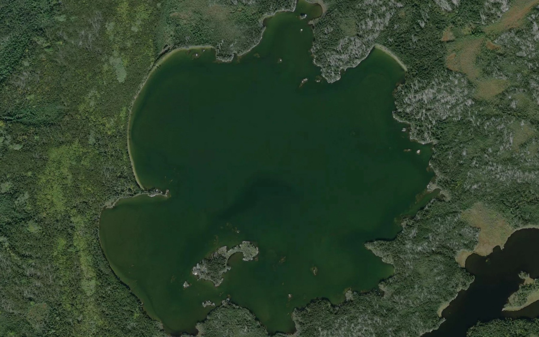 Satellite map of the Kanwichiwekamak Lake