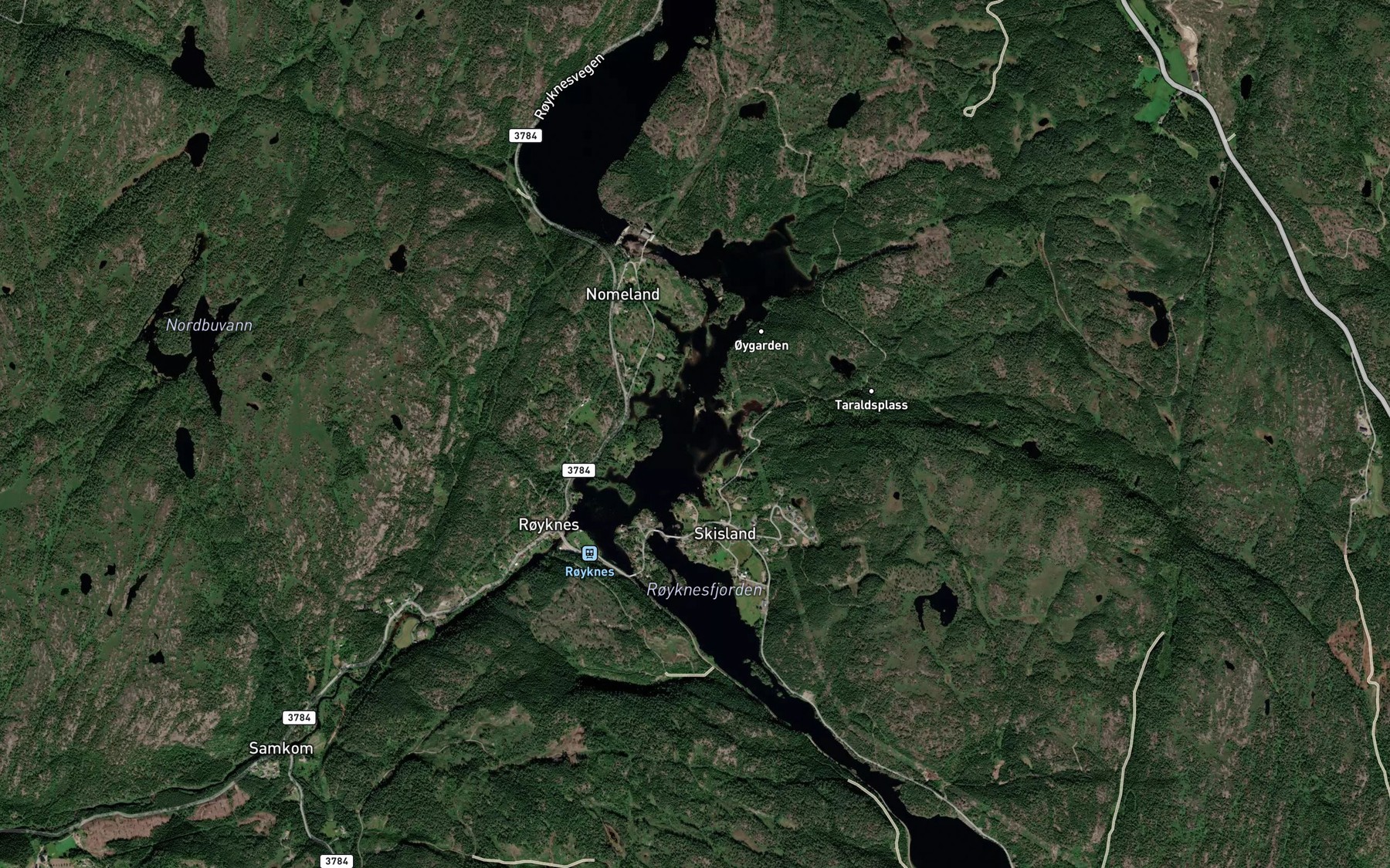 Satellite map of the Skislandsfjorden
