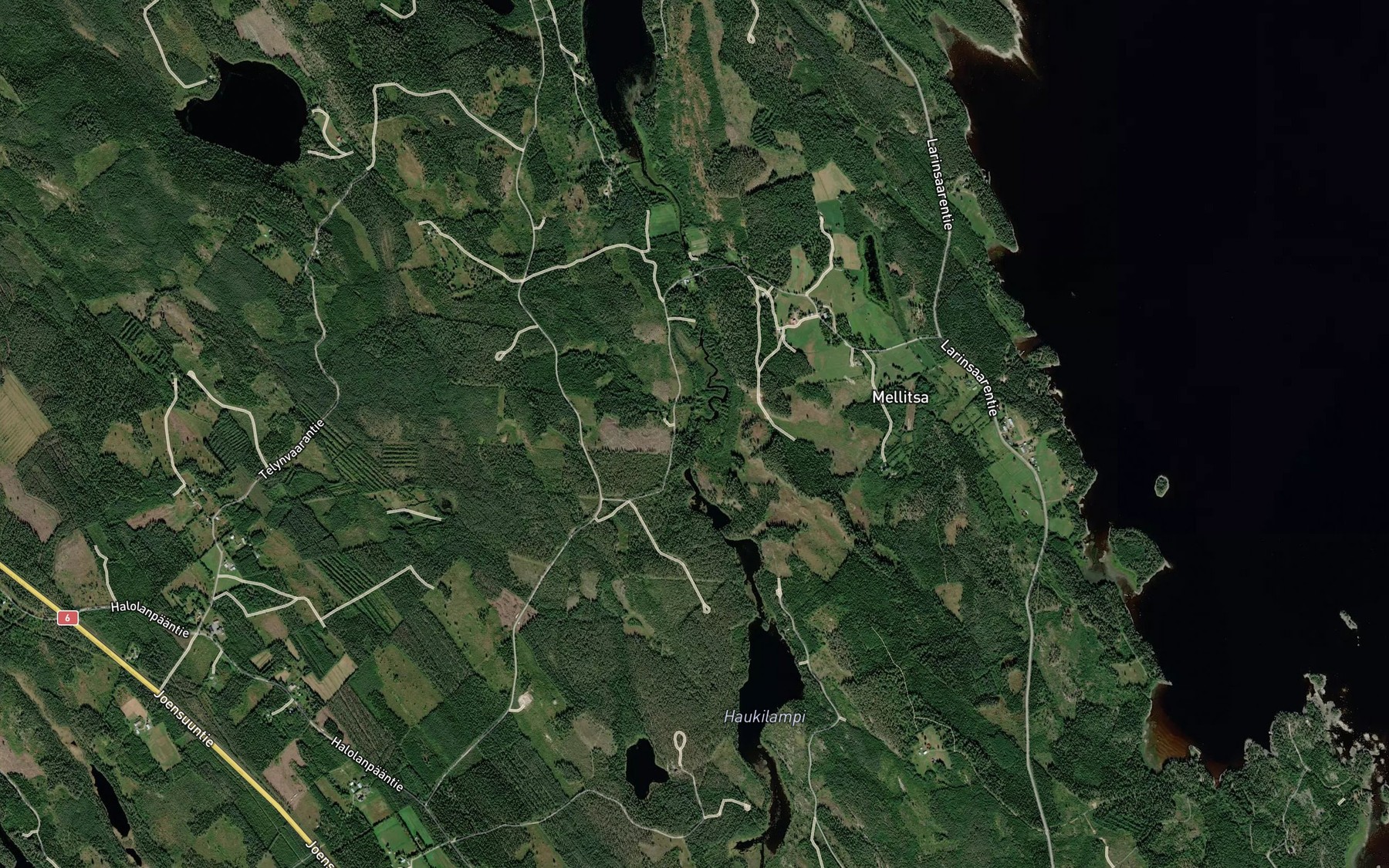 Satellite map of the Korkeakoski