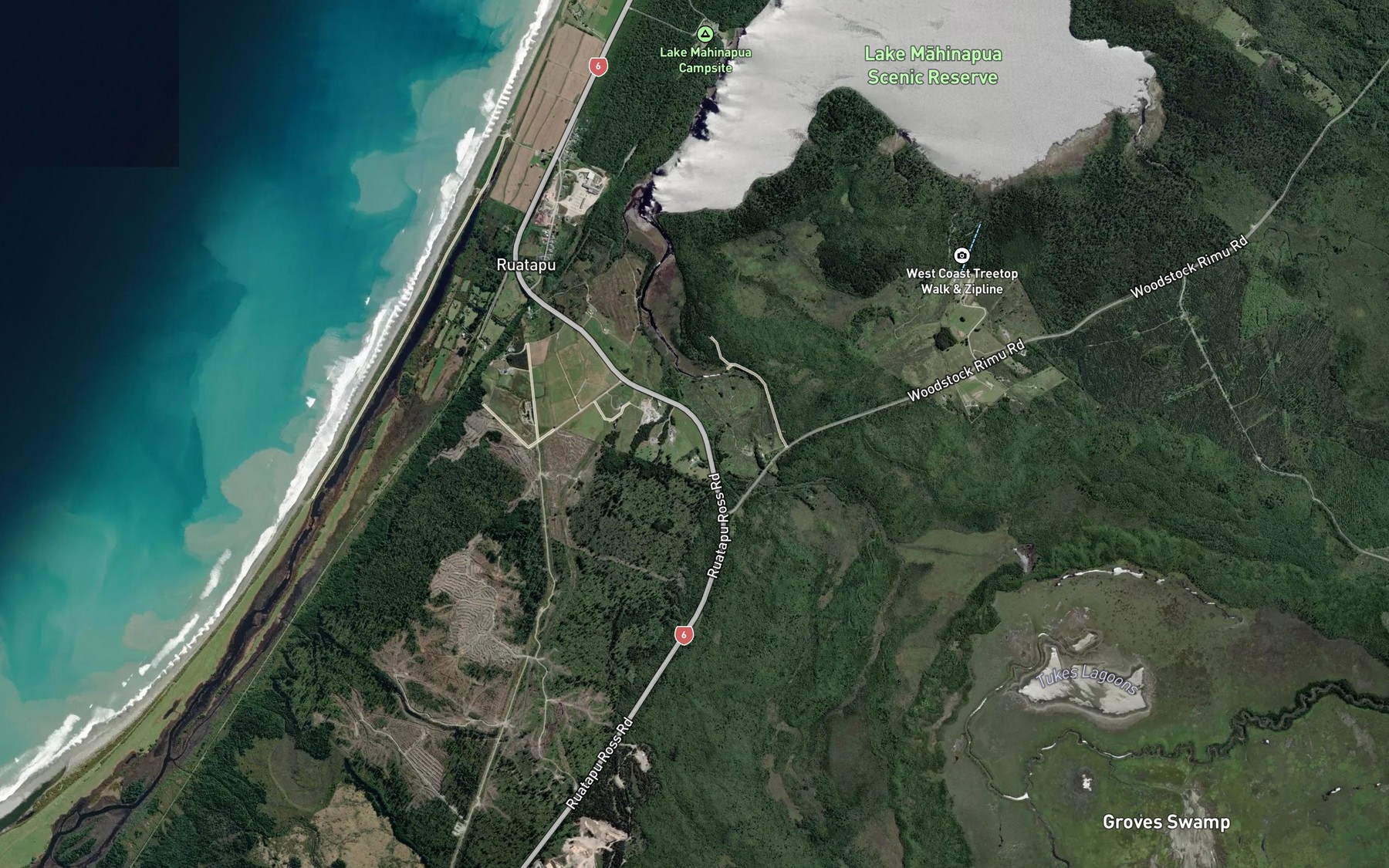 Satellite map of the Mirror Creek