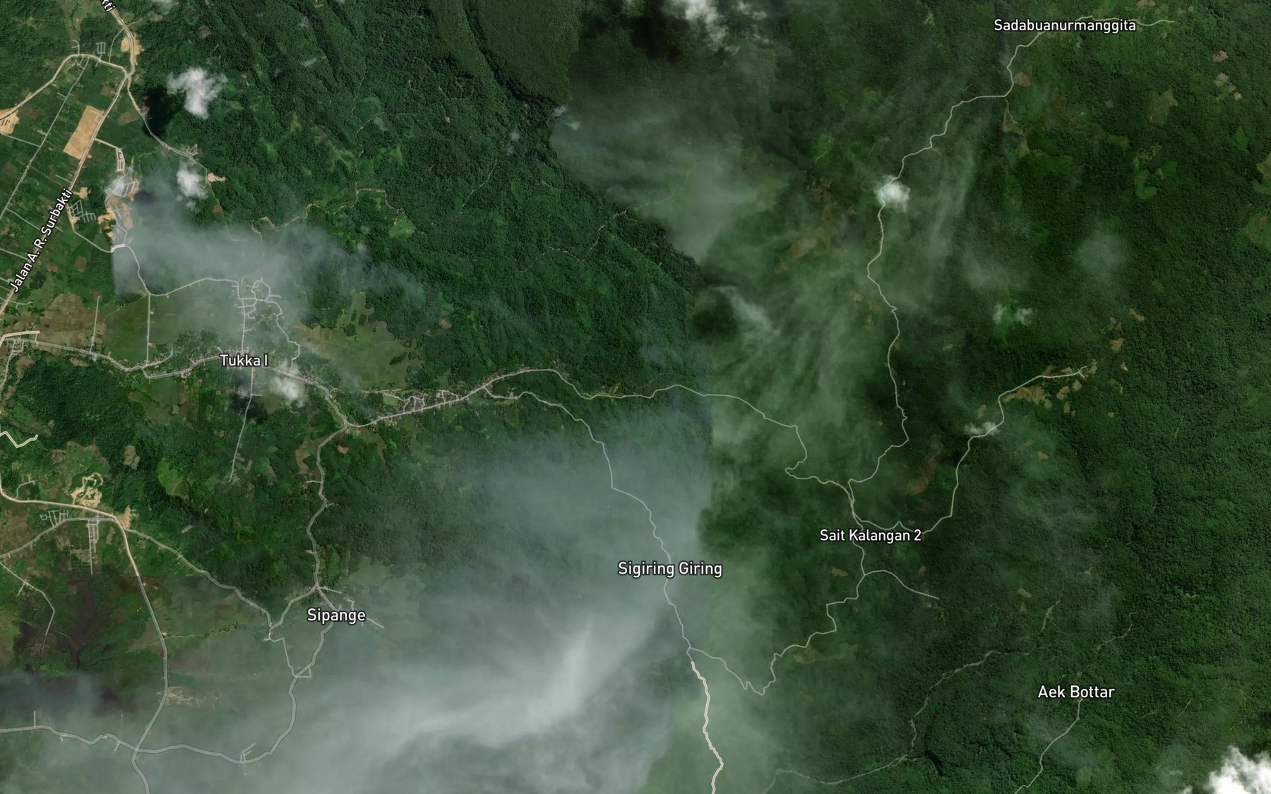 Satellite map of the Aek Sipilit