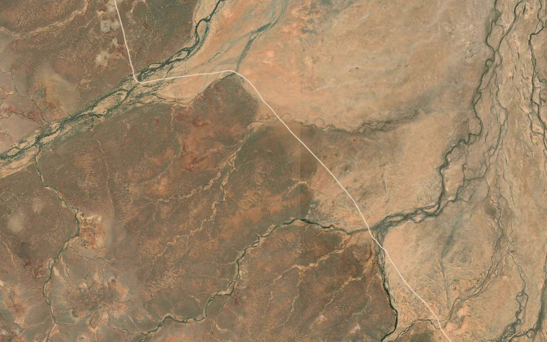 Satellite map of the Haddon Creek