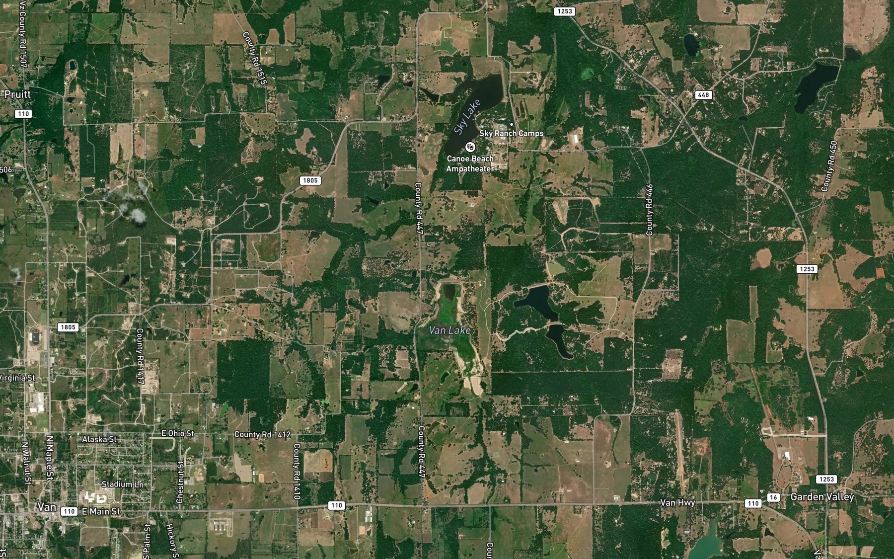 Satellite map of the Van Lake