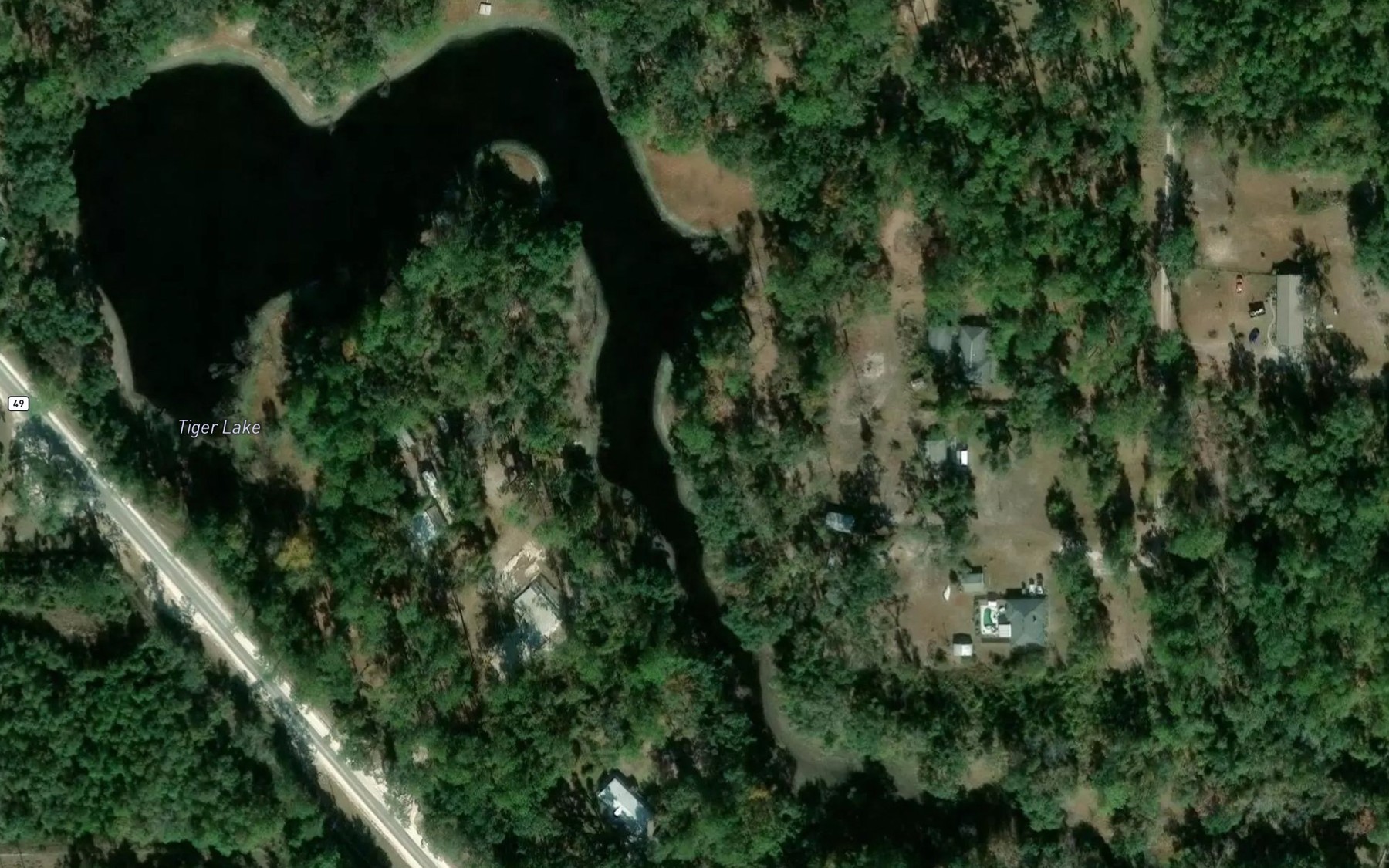 Satellite map of the Tiger Lake