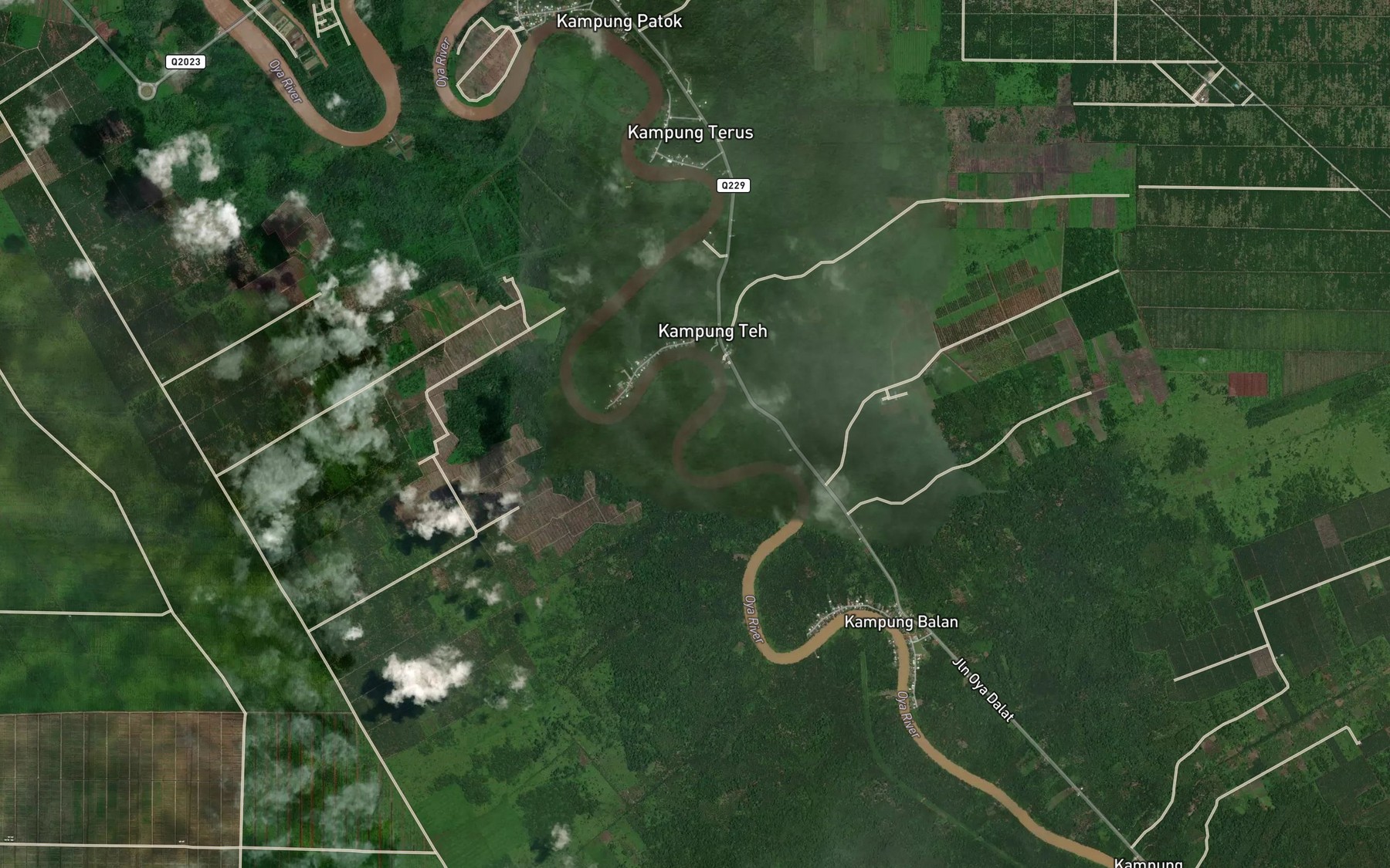 Satellite map of the Sungai Pelawan