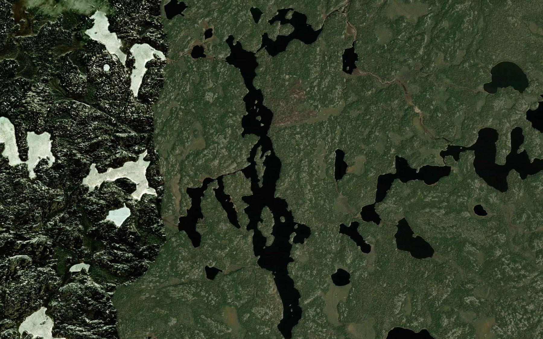 Satellite map of the Dunstan Lake