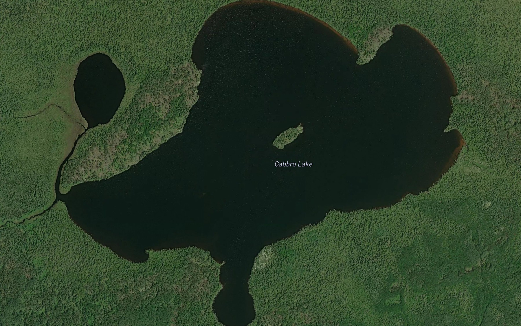 Satellite map of the Gabbro Lake