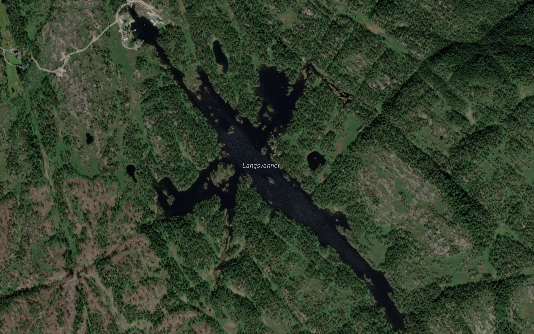 Satellite map of the Langsvannet