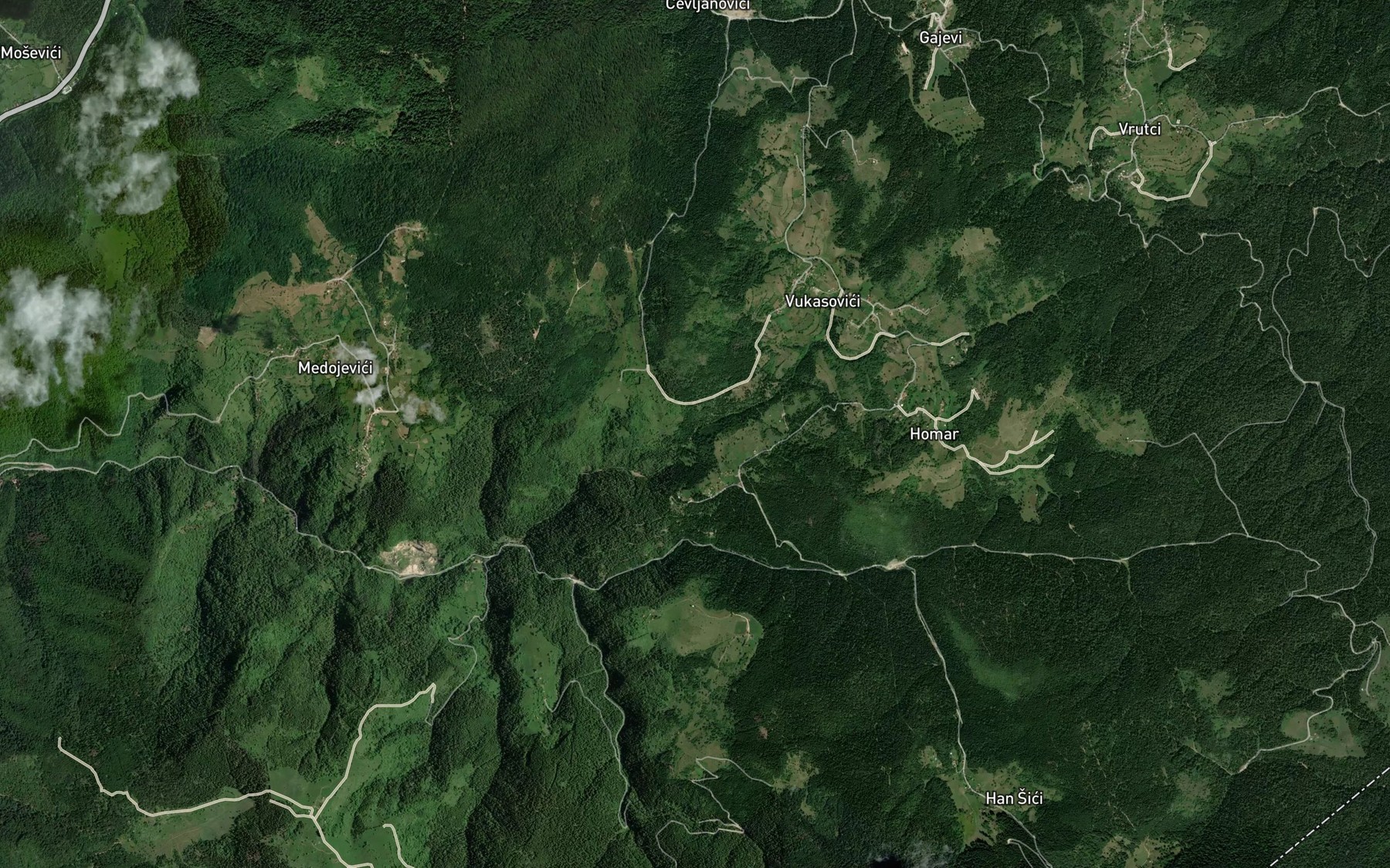Satellite map of the Perila