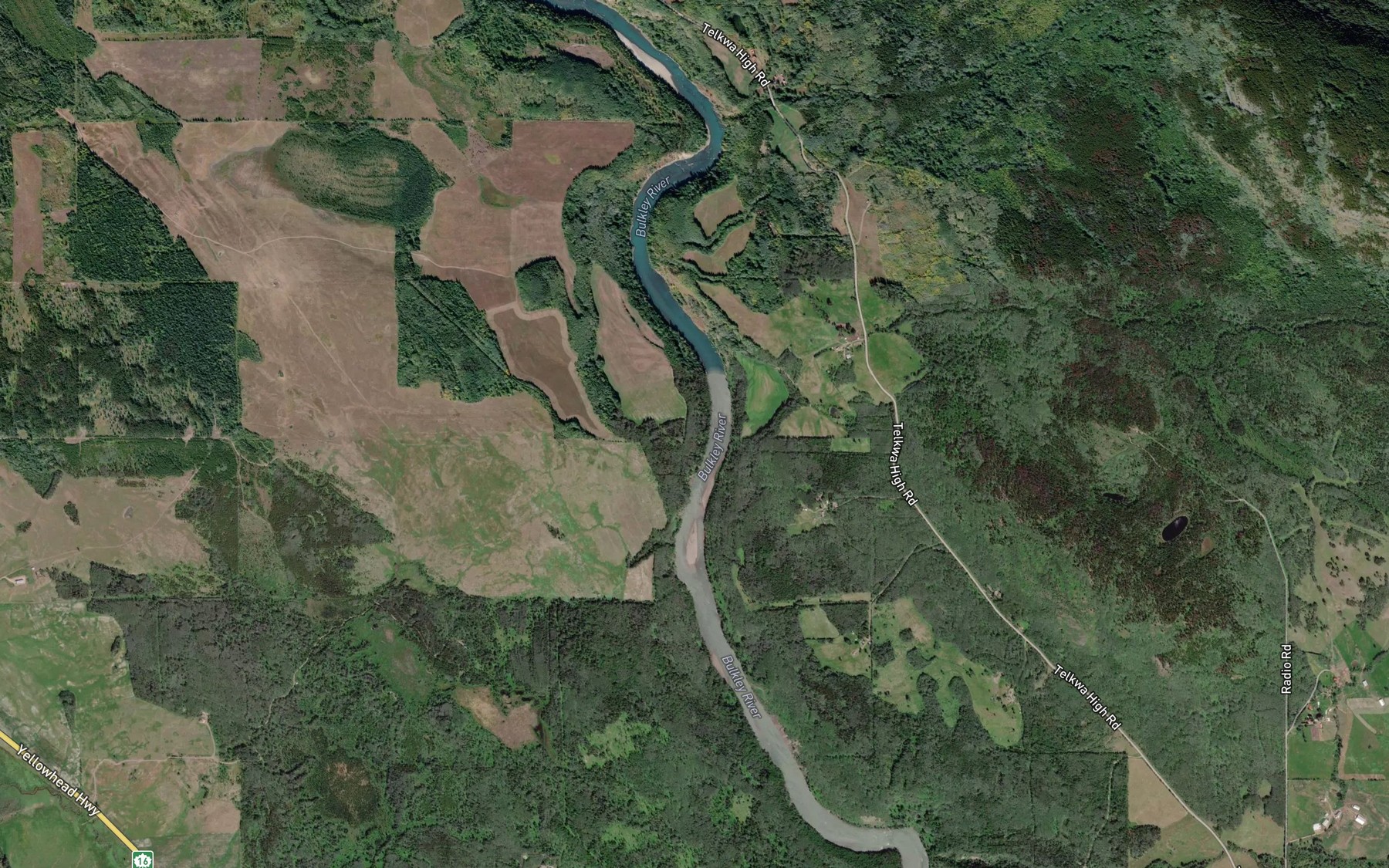 Satellite map of the Newitt Creek