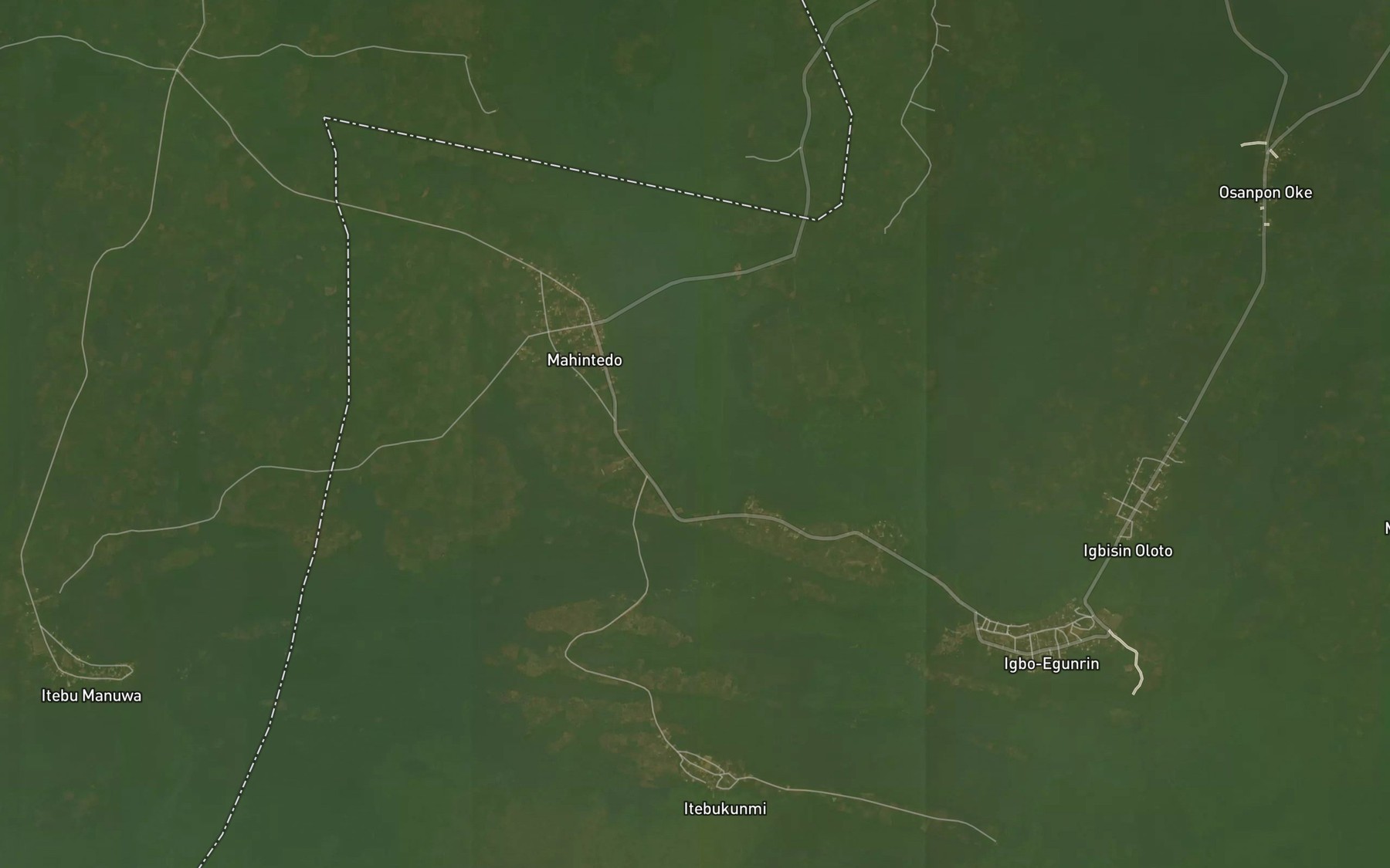 Satellite map of the River Iware