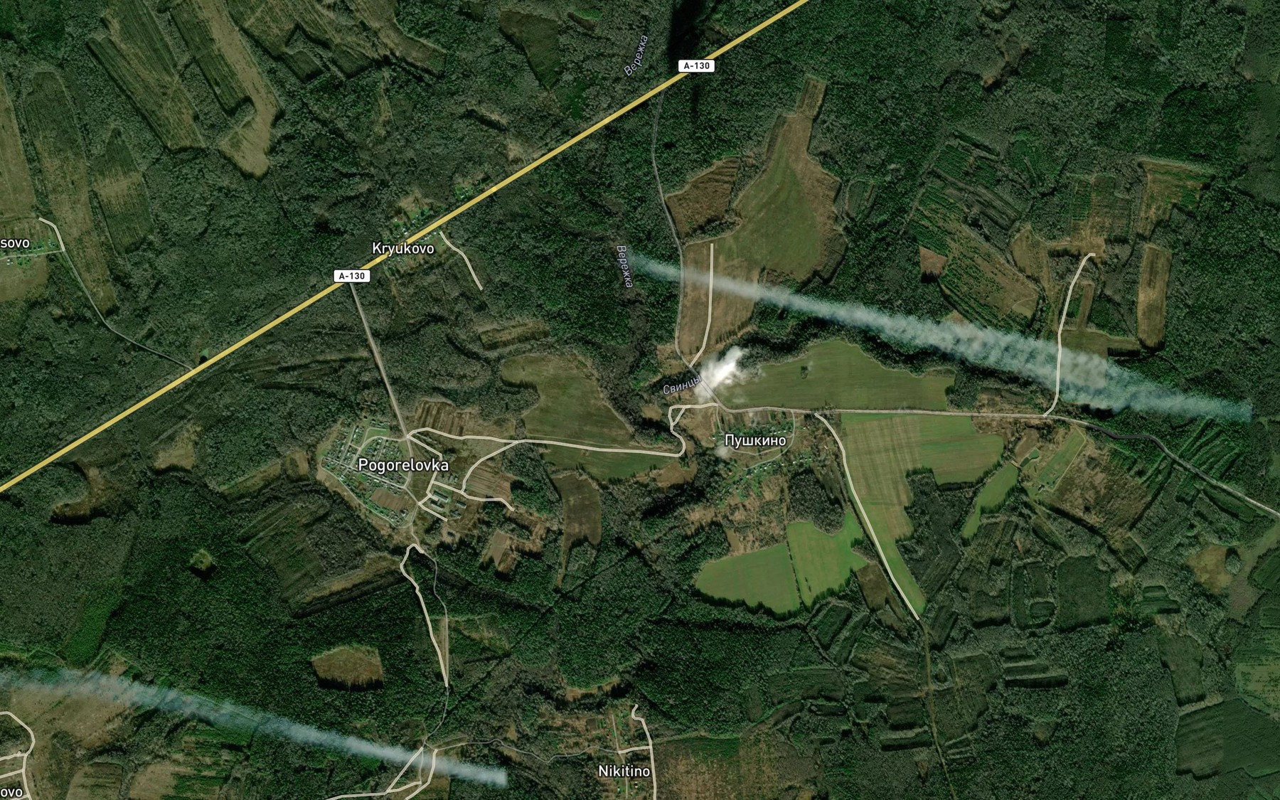 Satellite map of the Svintsy